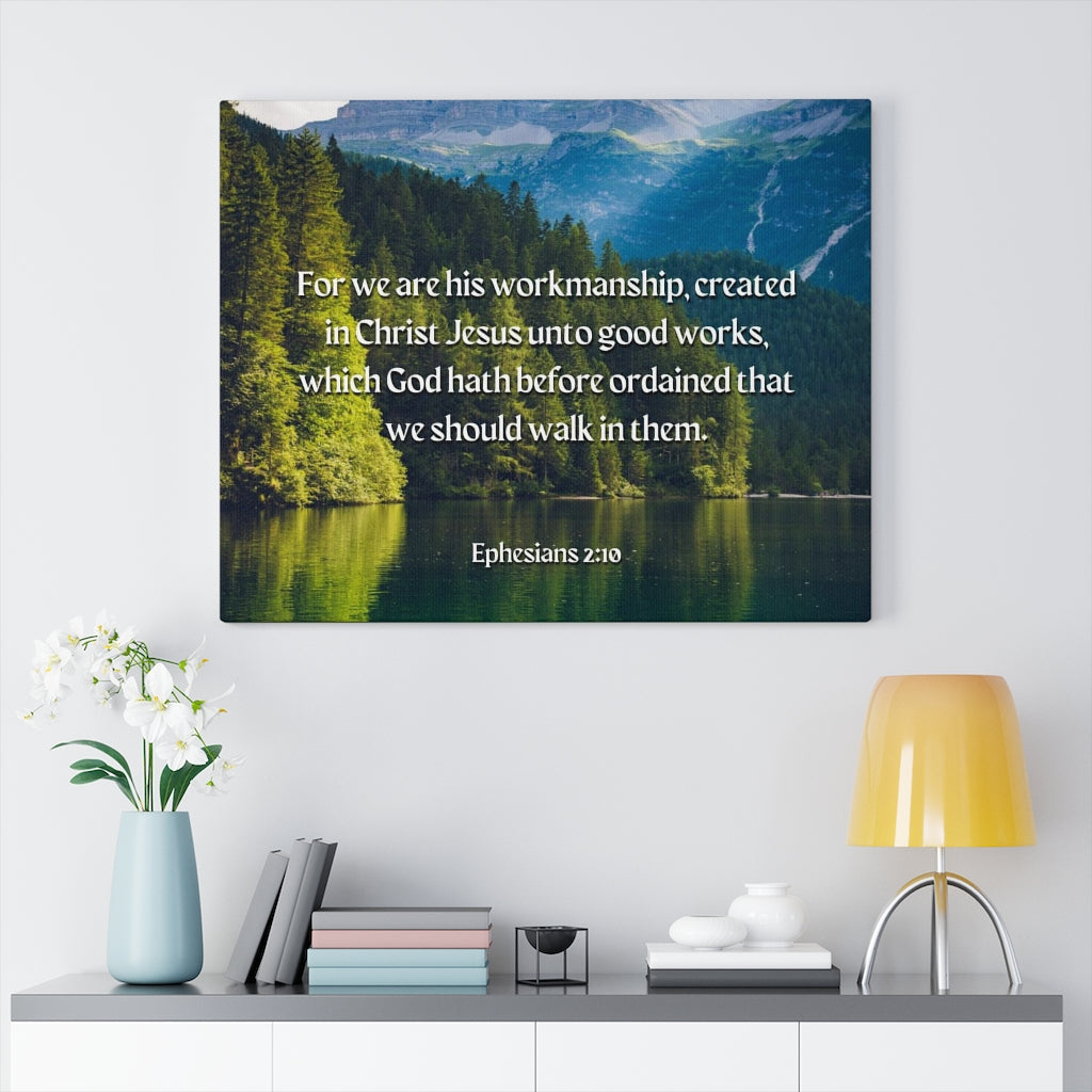 Good Works Ephesians 2:10 Bible Verse Canvas Christian Wall Art Ready to Hang Unframed-Express Your Love Gifts