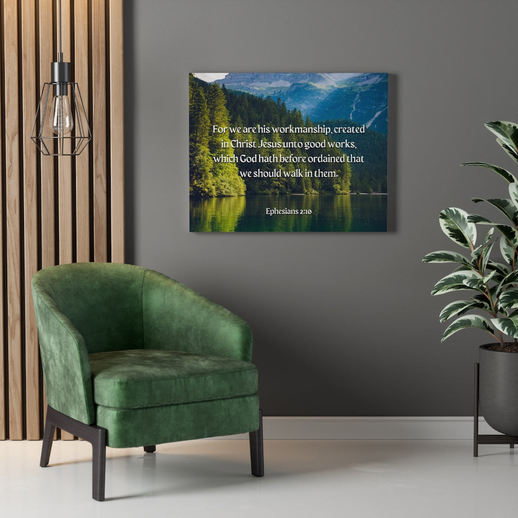 Good Works Ephesians 2:10 Bible Verse Canvas Christian Wall Art Ready to Hang Unframed-Express Your Love Gifts