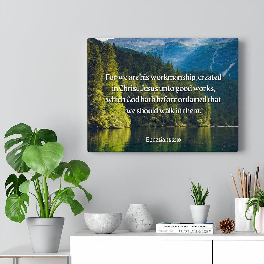 Good Works Ephesians 2:10 Bible Verse Canvas Christian Wall Art Ready to Hang Unframed-Express Your Love Gifts