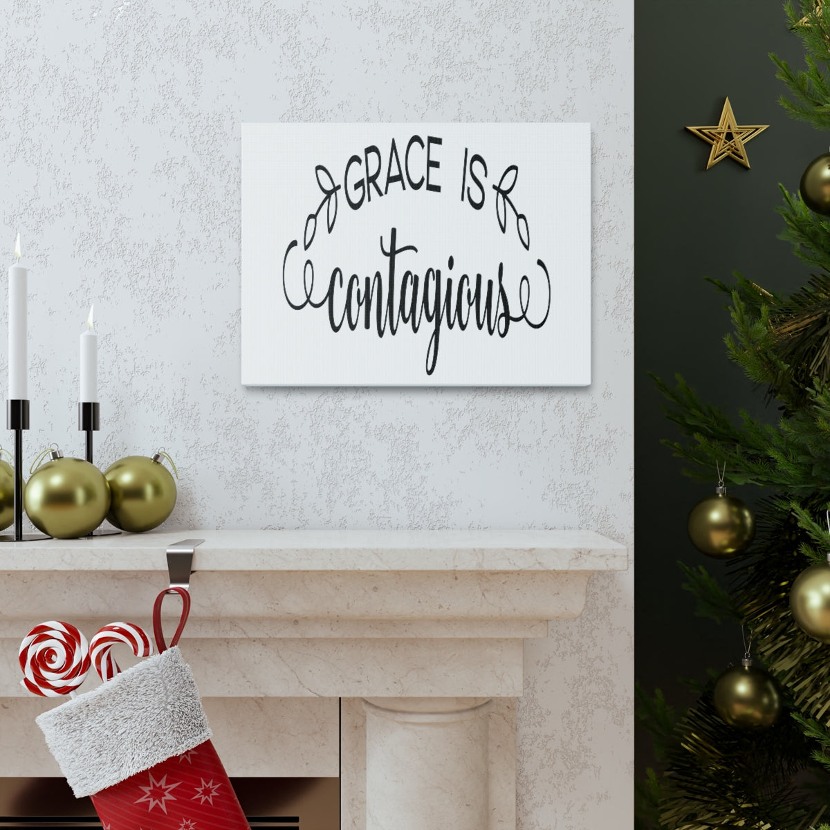 Scripture Walls Grace Is Contagious 2 Corinthians 12:8-9 Christian Wall Art Print Ready to Hang Unframed-Express Your Love Gifts