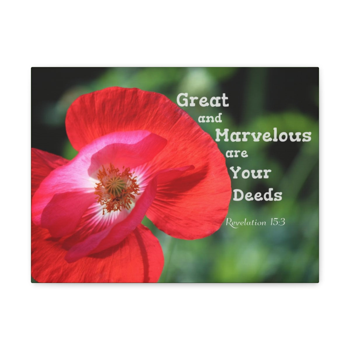 Scripture Walls Great And Marvelous Revelation 15:3 Bible Verse Canvas Christian Wall Art Bible Verse Print Ready To Hang Unframed-Express Your Love Gifts