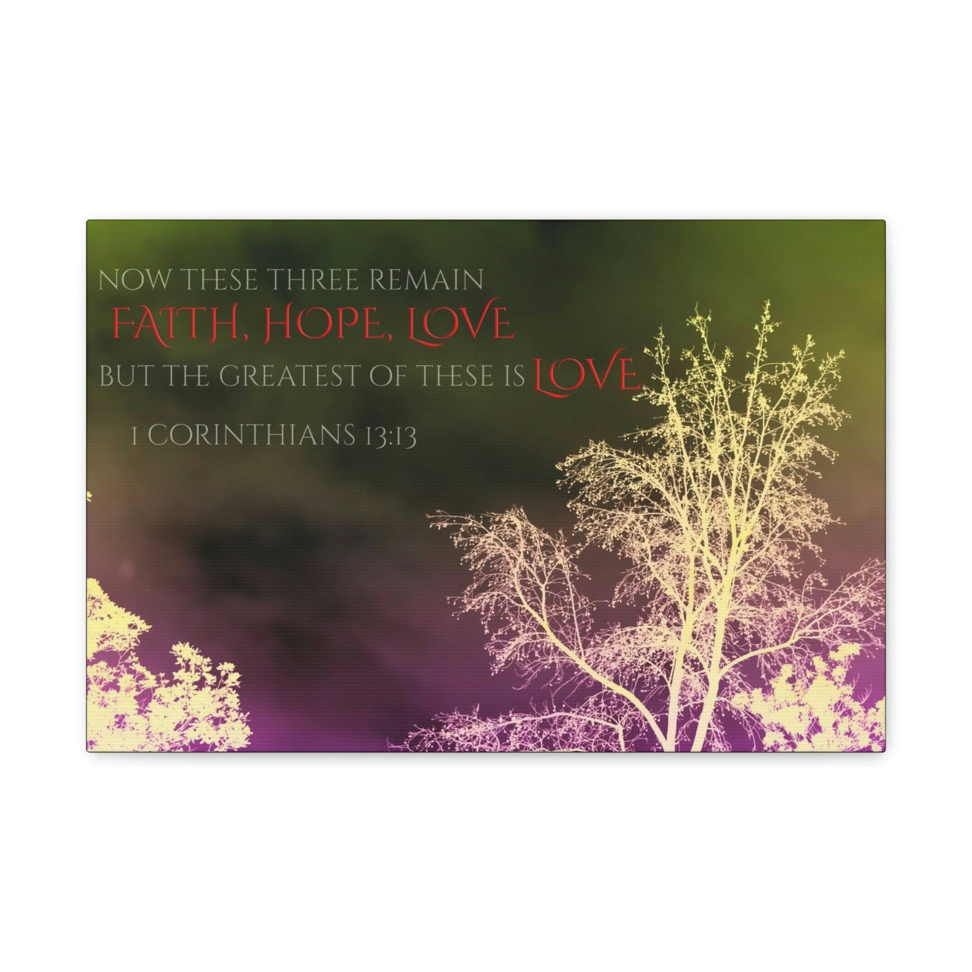 Scripture Walls Greatest of These is Love 1 Corinthians 13:13 Christian Wall Art Bible Verse Print Ready to Hang Unframed-Express Your Love Gifts