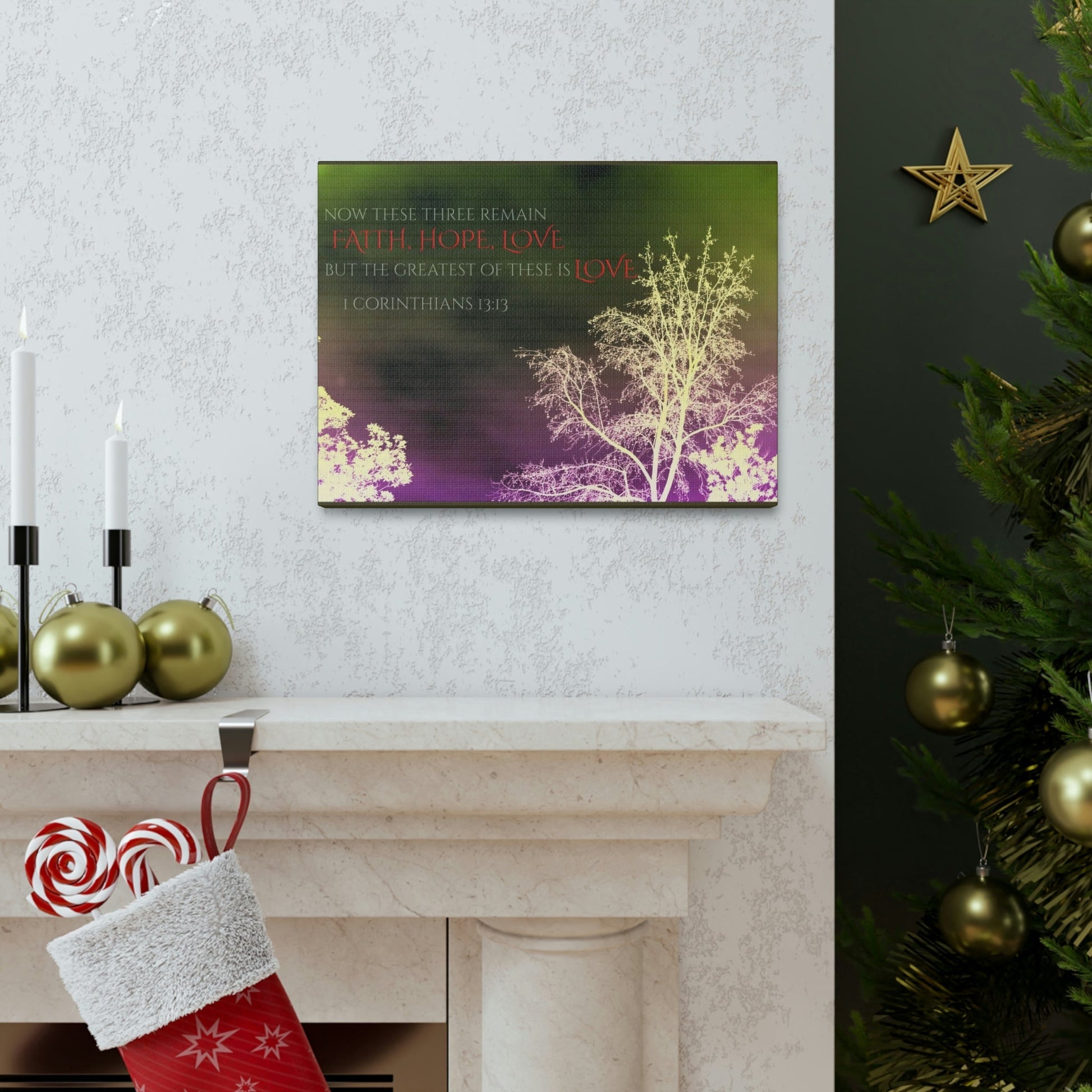 Scripture Walls Greatest of These is Love 1 Corinthians 13:13 Christian Wall Art Bible Verse Print Ready to Hang Unframed-Express Your Love Gifts