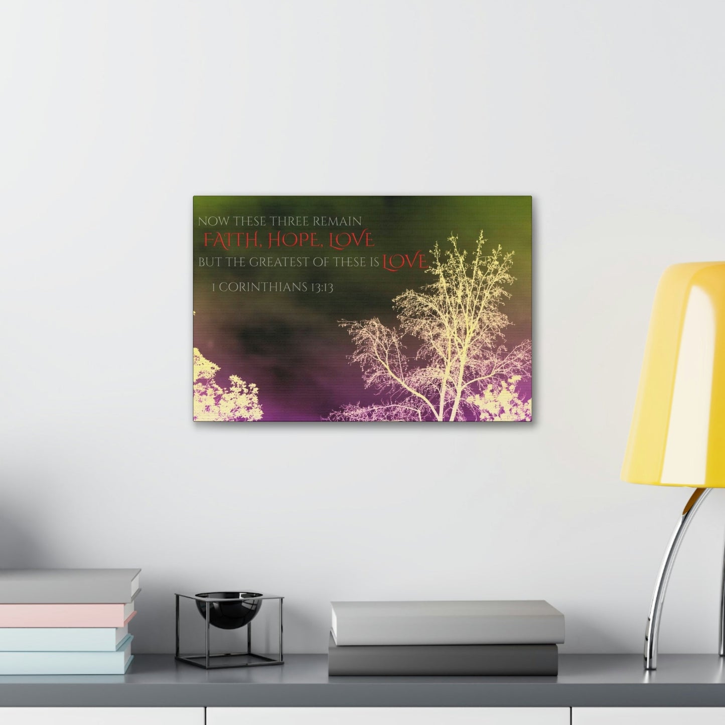 Scripture Walls Greatest of These is Love 1 Corinthians 13:13 Christian Wall Art Bible Verse Print Ready to Hang Unframed-Express Your Love Gifts
