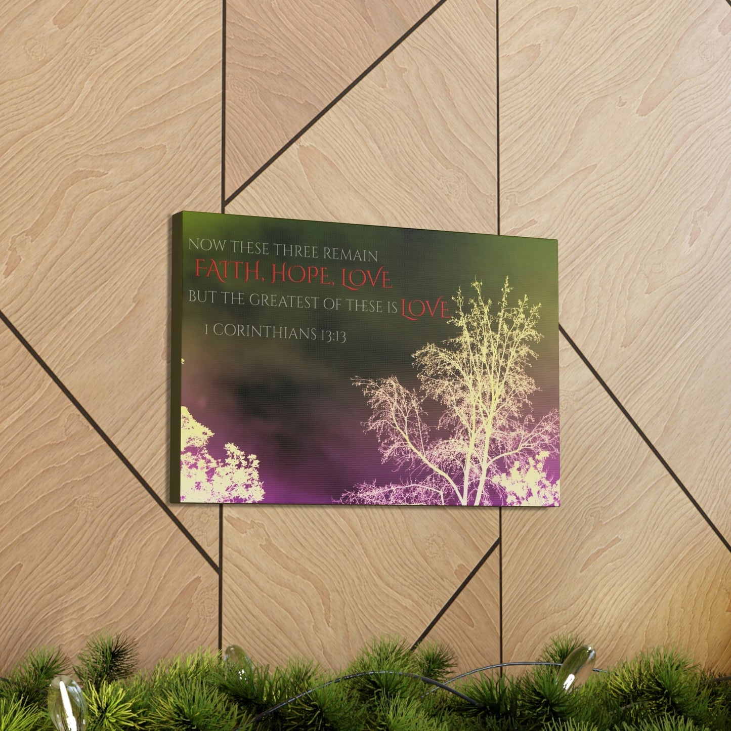 Scripture Walls Greatest of These is Love 1 Corinthians 13:13 Christian Wall Art Bible Verse Print Ready to Hang Unframed-Express Your Love Gifts