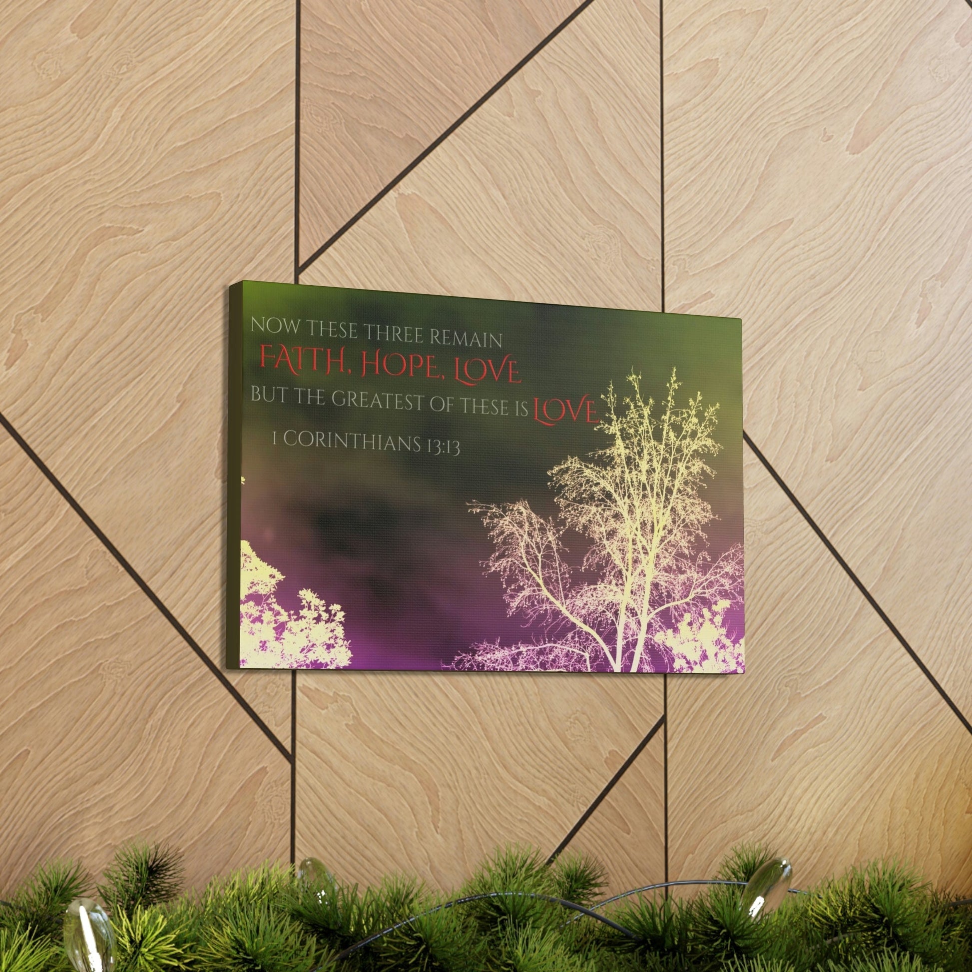 Scripture Walls Greatest of These is Love 1 Corinthians 13:13 Christian Wall Art Bible Verse Print Ready to Hang Unframed-Express Your Love Gifts