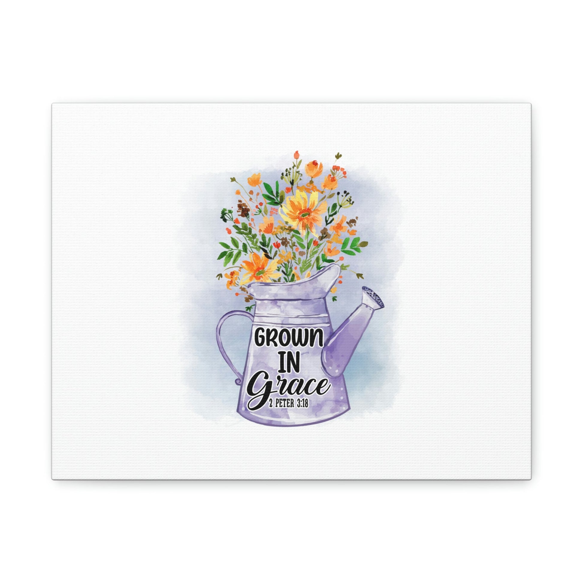 Grow In Grace 2 Peter 3:18 Flower Christian Wall Art Bible Verse Print Ready to Hang Unframed-Express Your Love Gifts