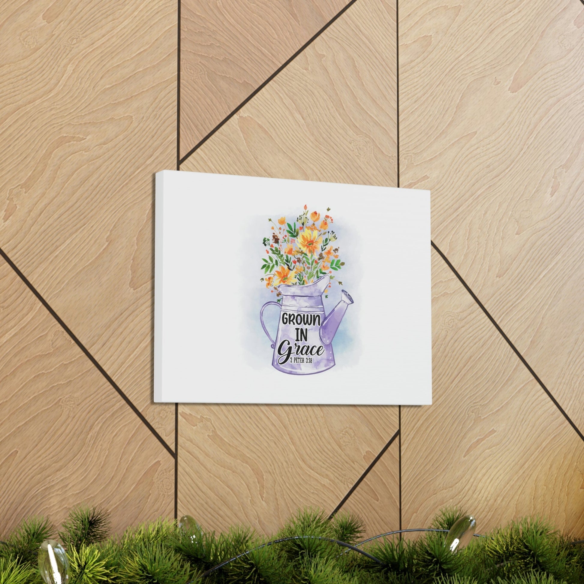 Grow In Grace 2 Peter 3:18 Flower Christian Wall Art Bible Verse Print Ready to Hang Unframed-Express Your Love Gifts