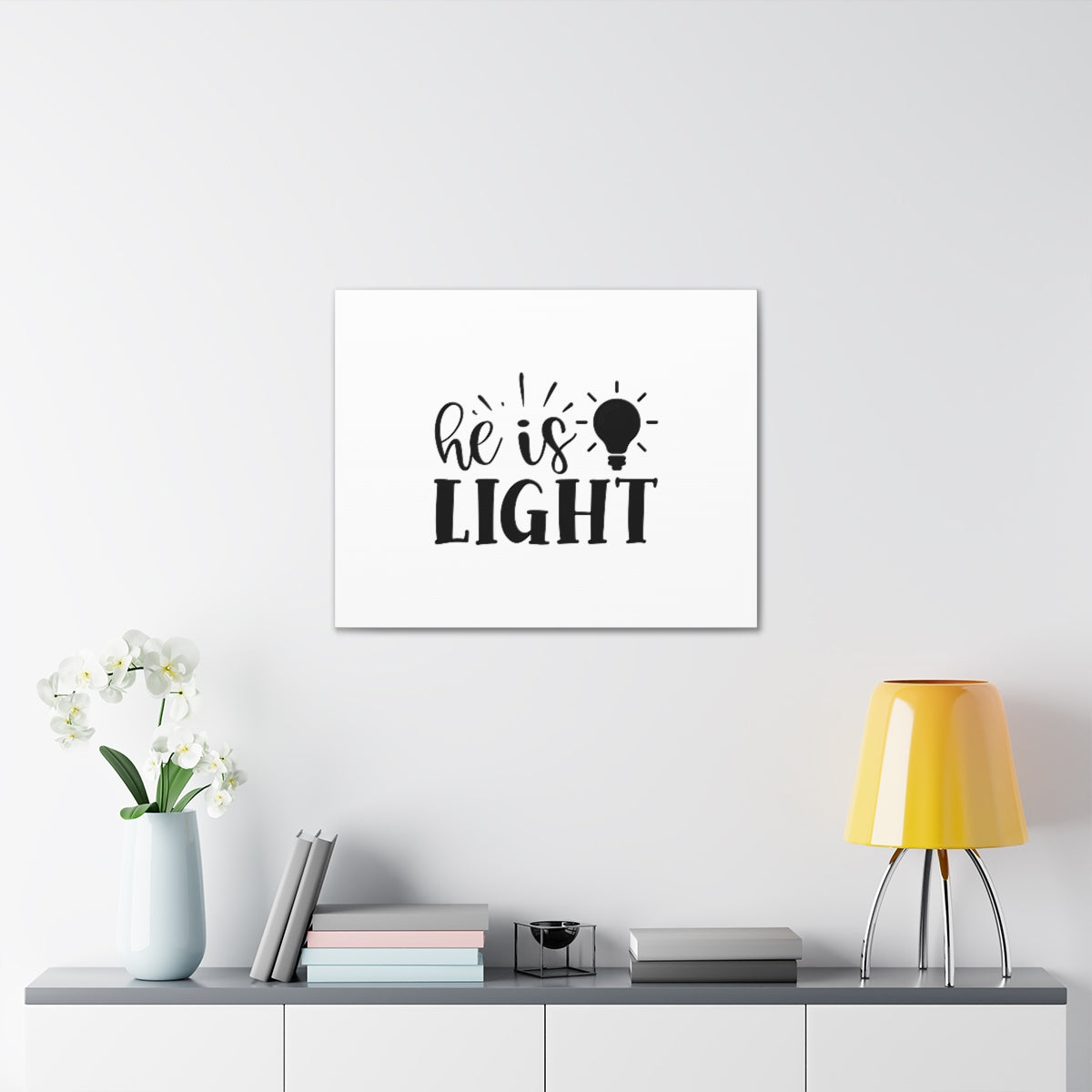 He Is Light John 8:12 Christian Wall Art Bible Verse Print Ready to Hang Unframed-Express Your Love Gifts