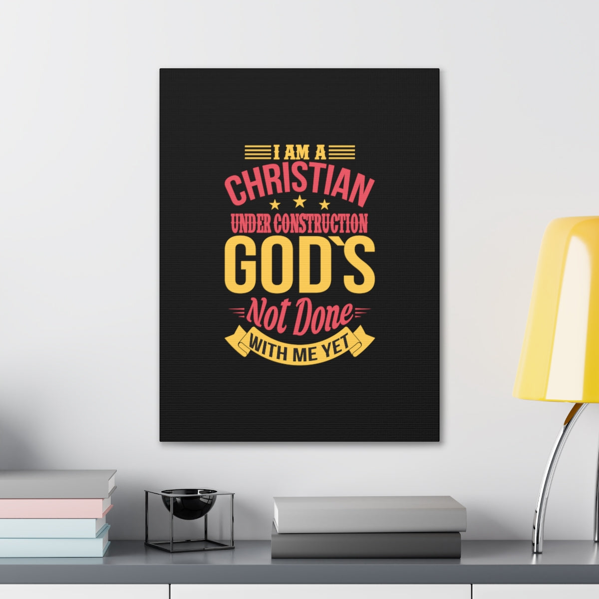 I Am A Christian Under Construction Philippians 1:6 Christian Wall Art Bible Verse Print Ready to Hang Unframed-Express Your Love Gifts