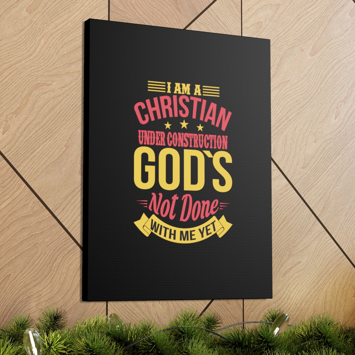 I Am A Christian Under Construction Philippians 1:6 Christian Wall Art Bible Verse Print Ready to Hang Unframed-Express Your Love Gifts