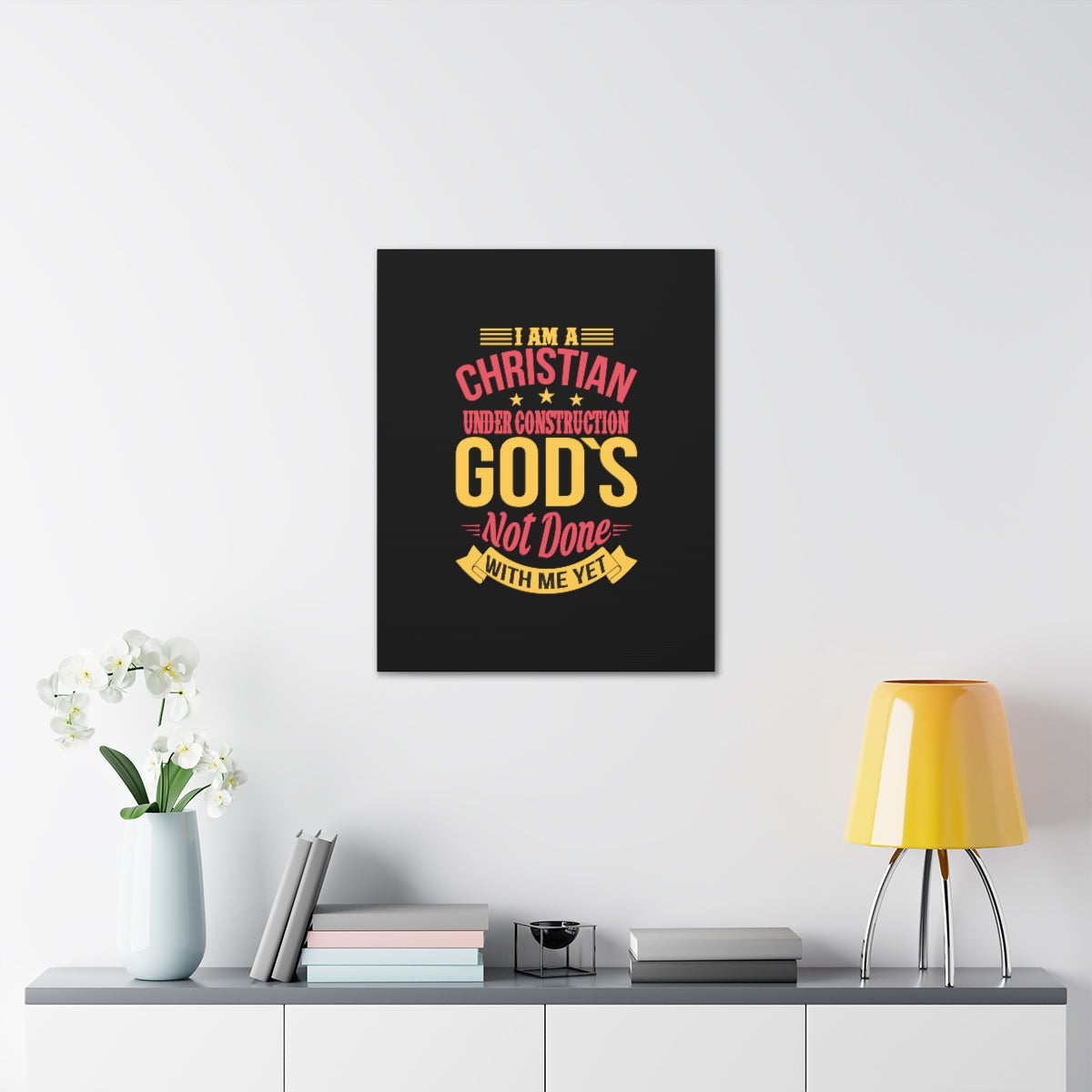 I Am A Christian Under Construction Philippians 1:6 Christian Wall Art Bible Verse Print Ready to Hang Unframed-Express Your Love Gifts