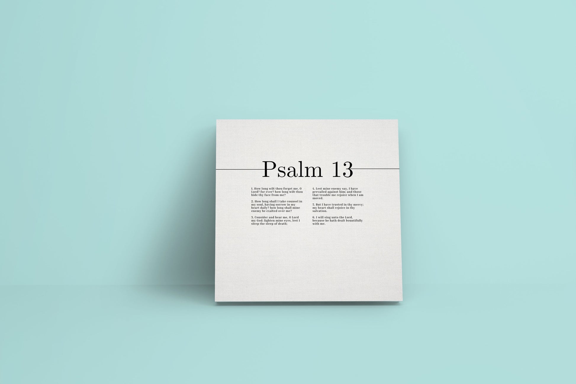 I Have Trusted In Thy Mercy Psalm 13 Bible Verse Canvas Christian Wall Art Ready to Hang Unframed-Express Your Love Gifts