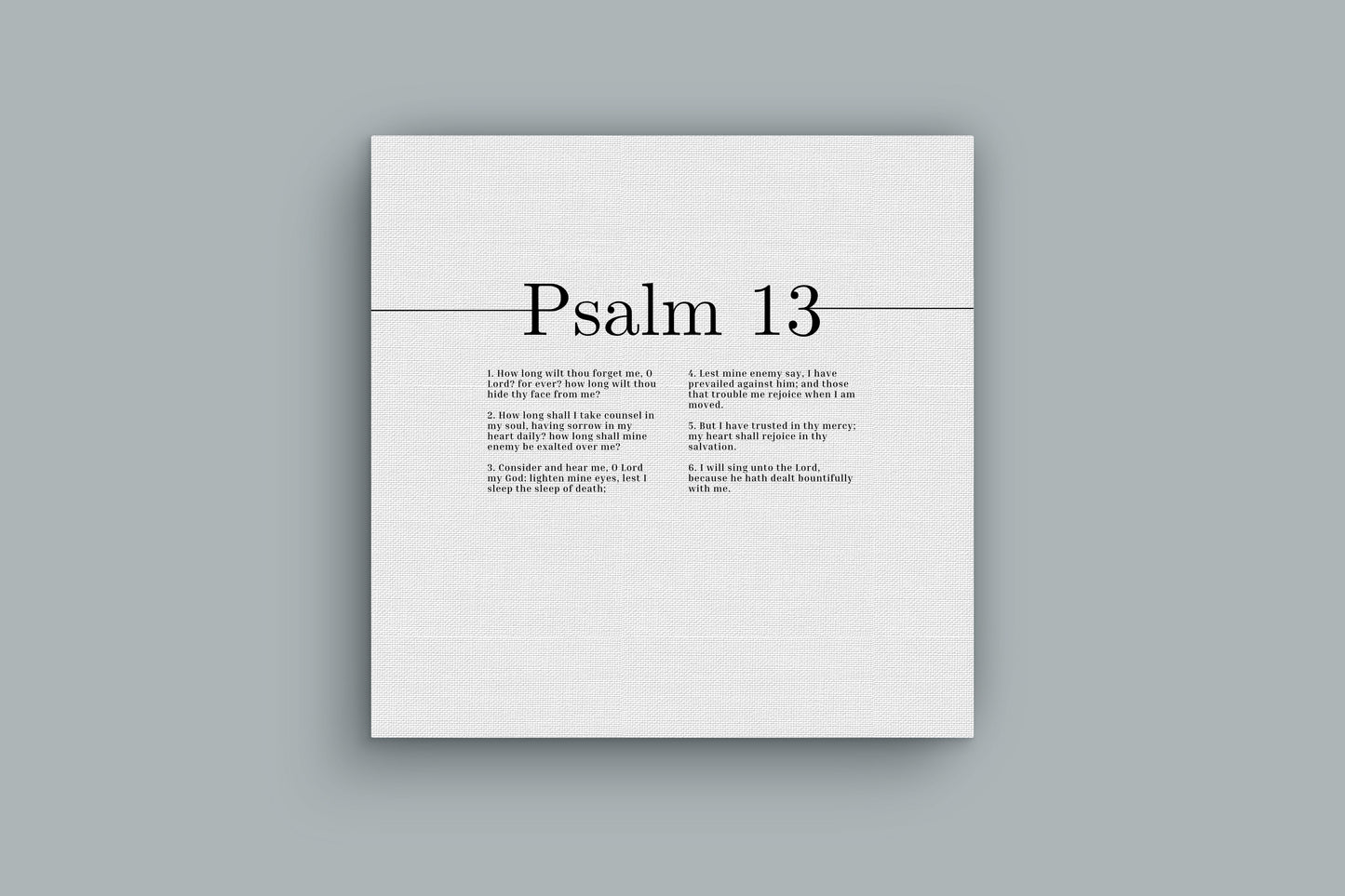 I Have Trusted In Thy Mercy Psalm 13 Bible Verse Canvas Christian Wall Art Ready to Hang Unframed-Express Your Love Gifts