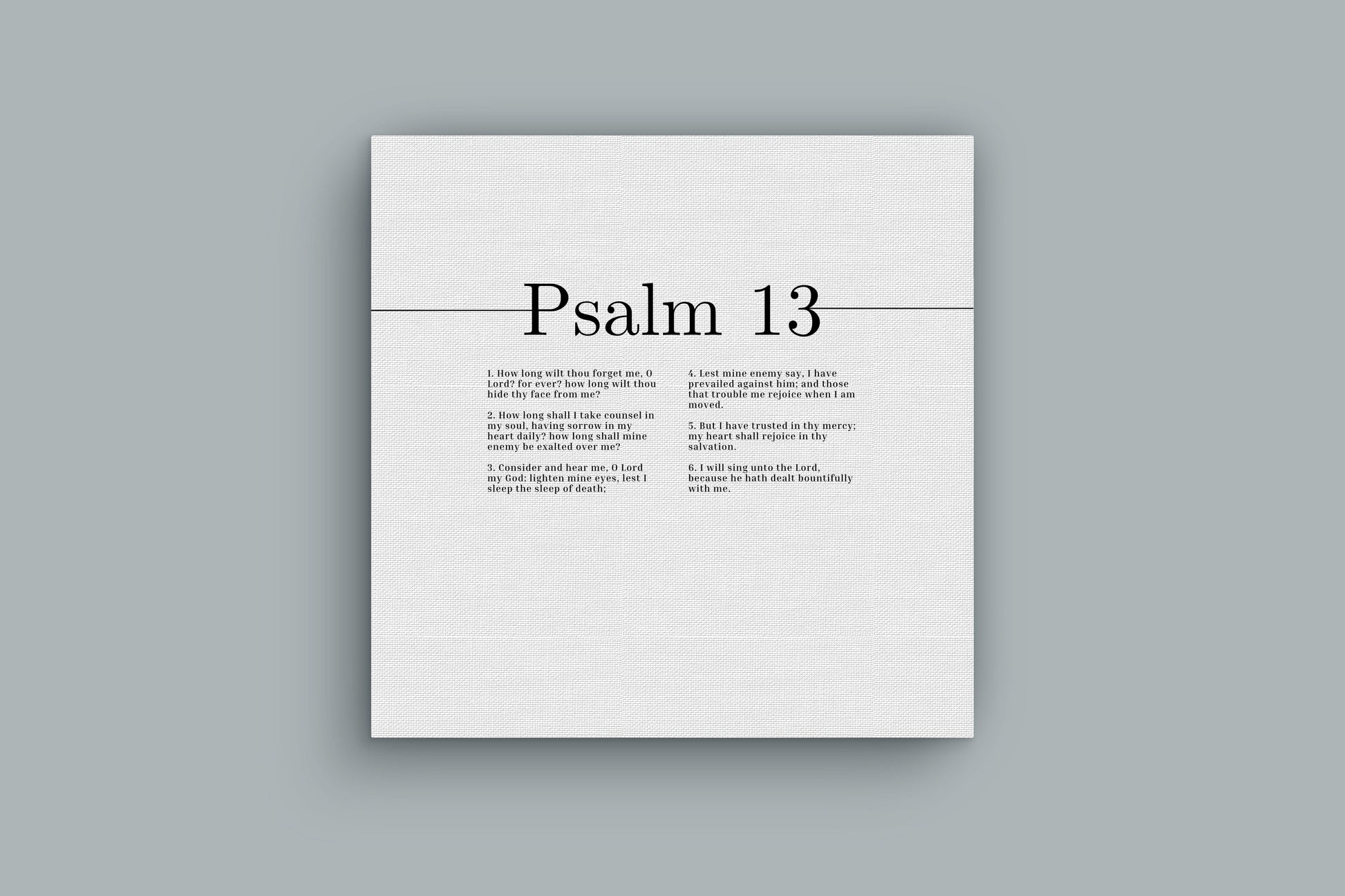 I Have Trusted In Thy Mercy Psalm 13 Bible Verse Canvas Christian Wall Art Ready to Hang Unframed-Express Your Love Gifts