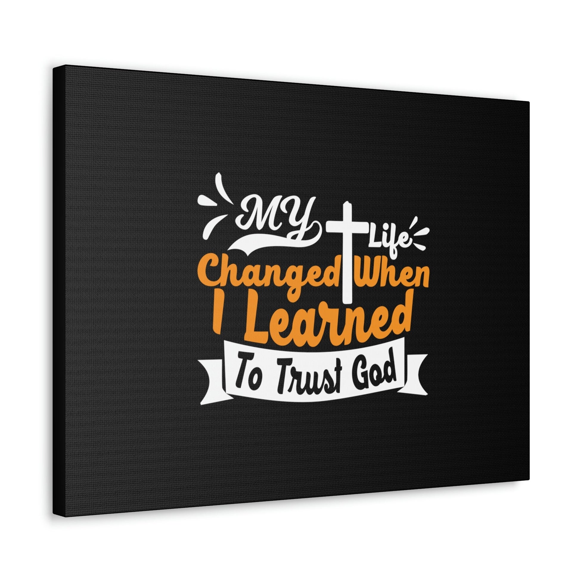 I Learned To Trust God 2 Corinthians 5:17 Orange Christian Wall Art Bible Verse Print Ready to Hang Unframed-Express Your Love Gifts