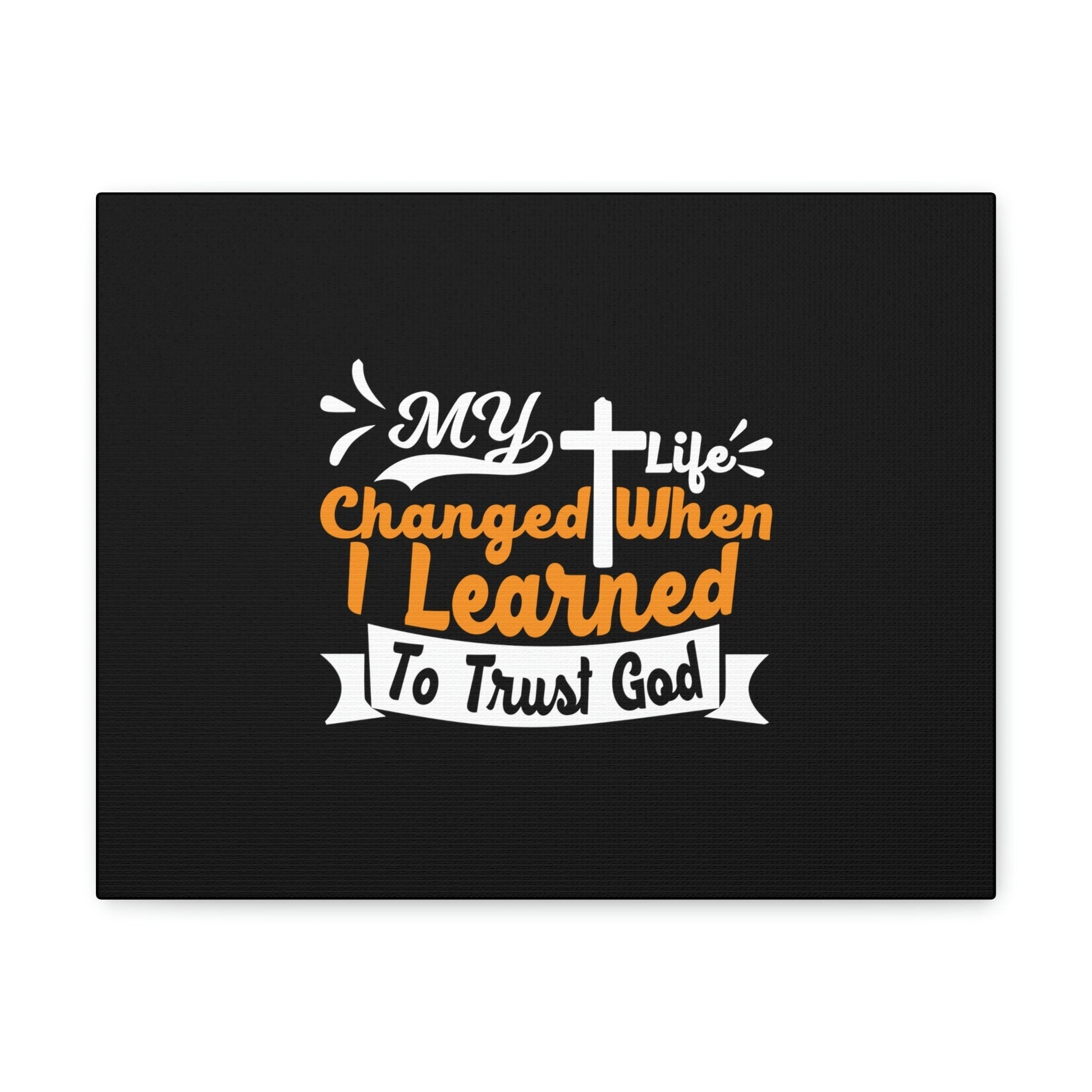 I Learned To Trust God 2 Corinthians 5:17 Orange Christian Wall Art Bible Verse Print Ready to Hang Unframed-Express Your Love Gifts