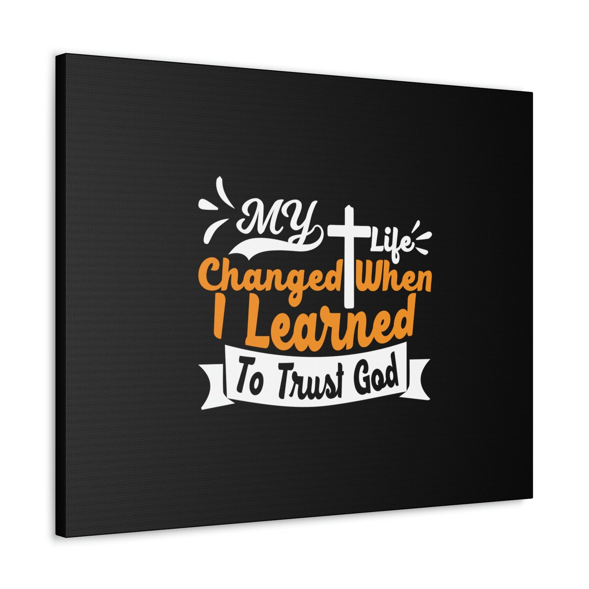 I Learned To Trust God 2 Corinthians 5:17 Orange Christian Wall Art Bible Verse Print Ready to Hang Unframed-Express Your Love Gifts