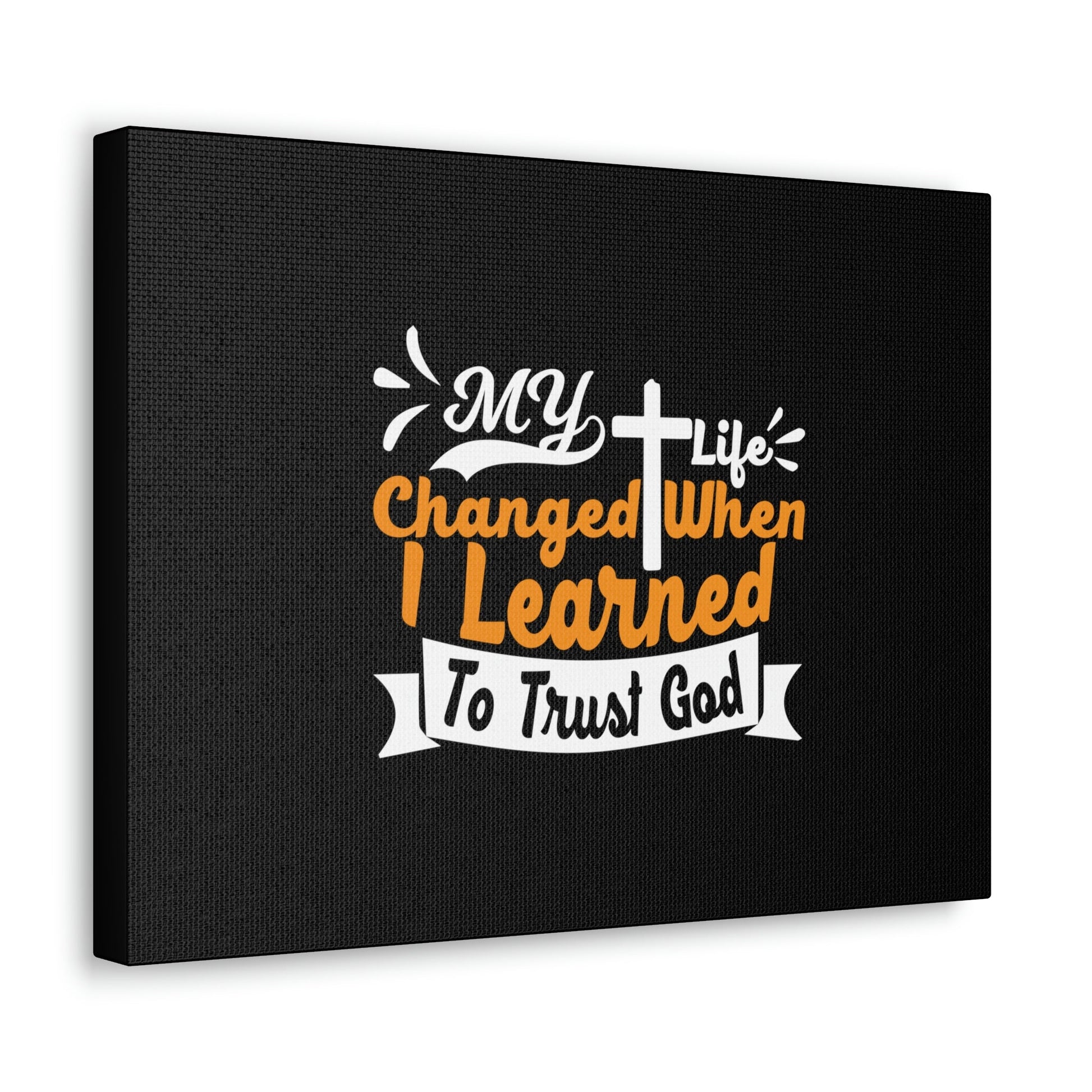 I Learned To Trust God 2 Corinthians 5:17 Orange Christian Wall Art Bible Verse Print Ready to Hang Unframed-Express Your Love Gifts
