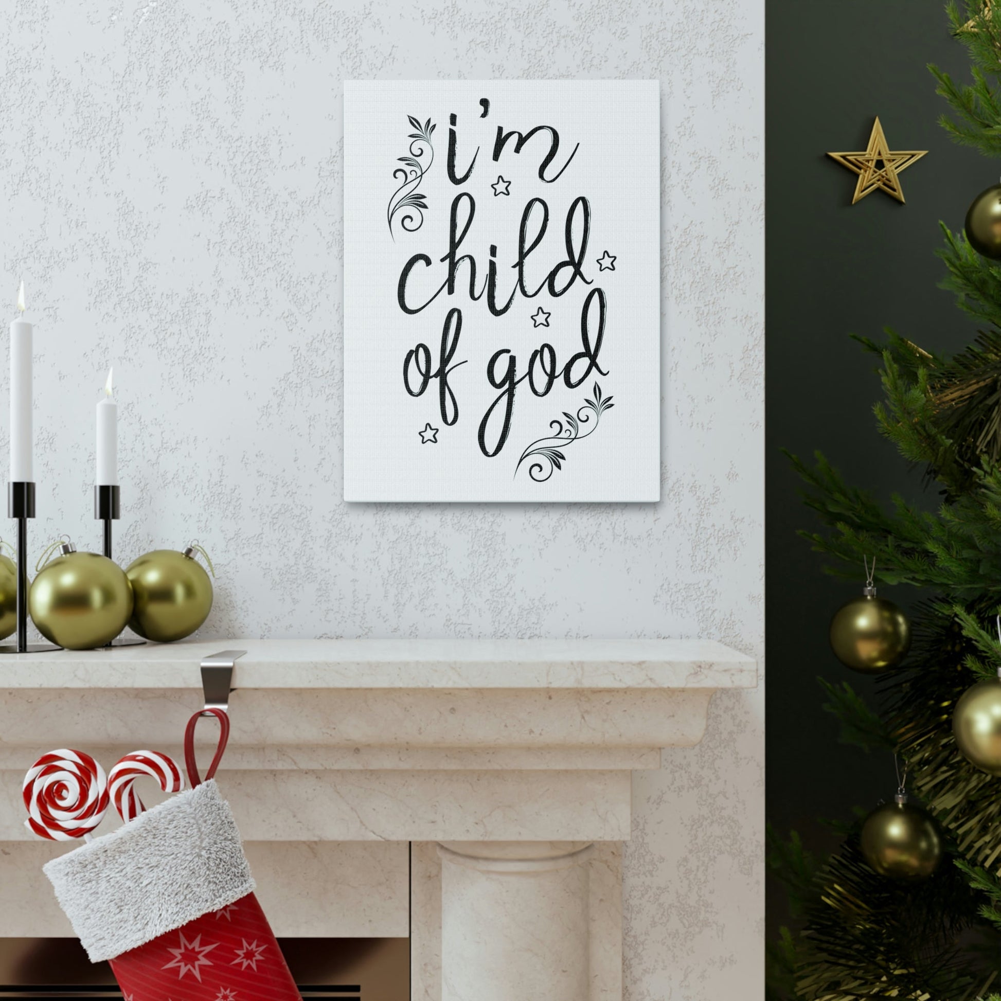 Scripture Walls I'm Child Of God Romans 8:14 Christian Wall Art Print Ready to Hang Unframed-Express Your Love Gifts