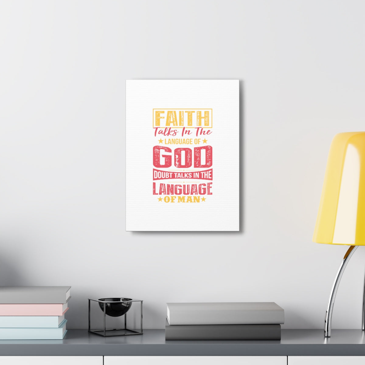 In The Language Of God Isaiah 50:4 Christian Wall Art Bible Verse Print Ready to Hang Unframed-Express Your Love Gifts