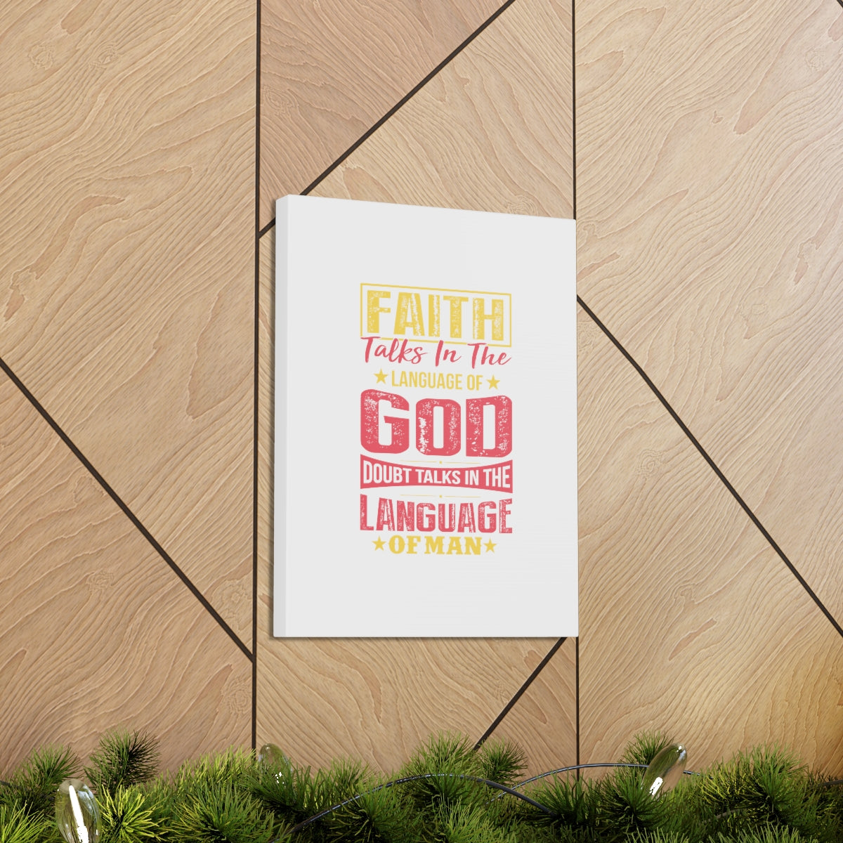 In The Language Of God Isaiah 50:4 Christian Wall Art Bible Verse Print Ready to Hang Unframed-Express Your Love Gifts