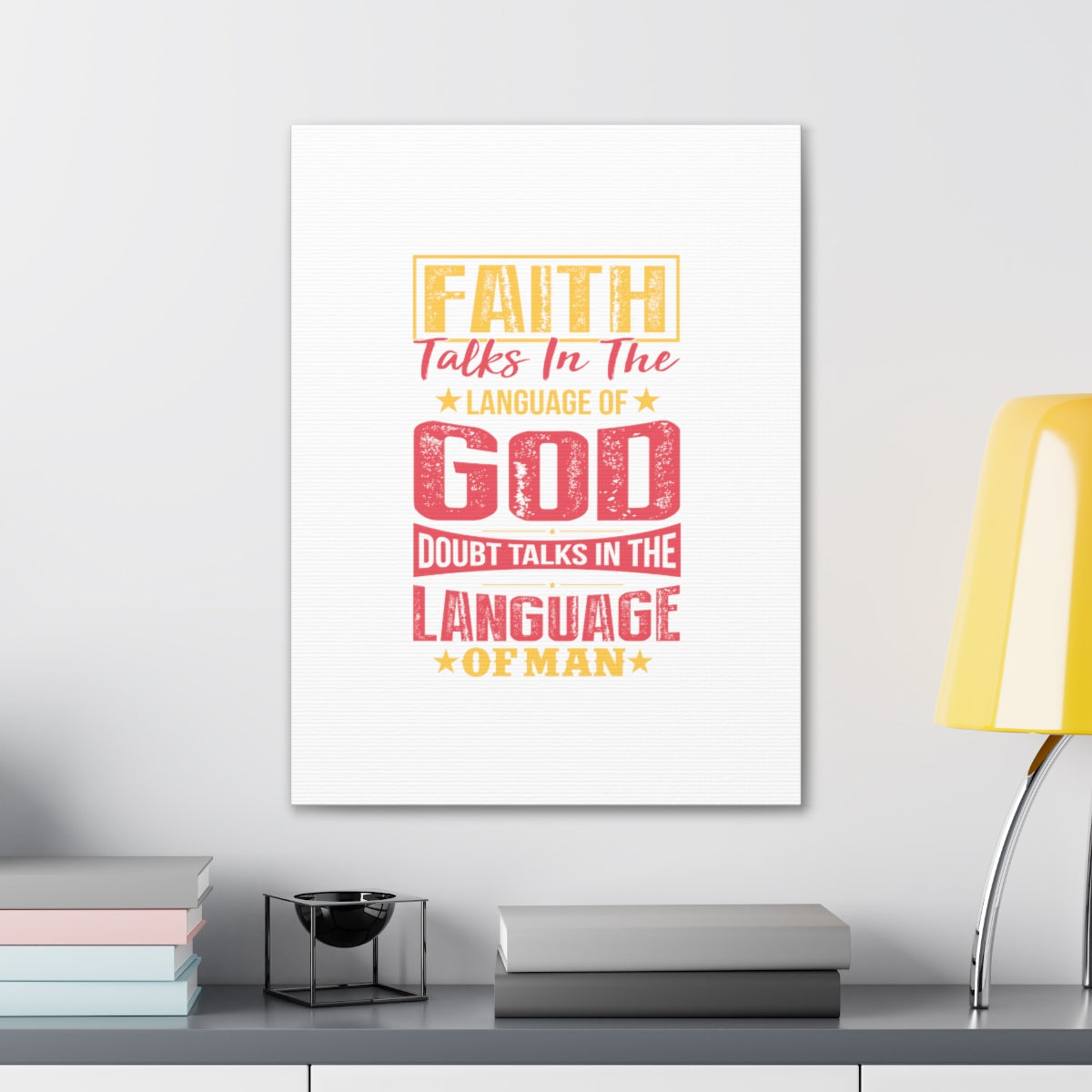 In The Language Of God Isaiah 50:4 Christian Wall Art Bible Verse Print Ready to Hang Unframed-Express Your Love Gifts