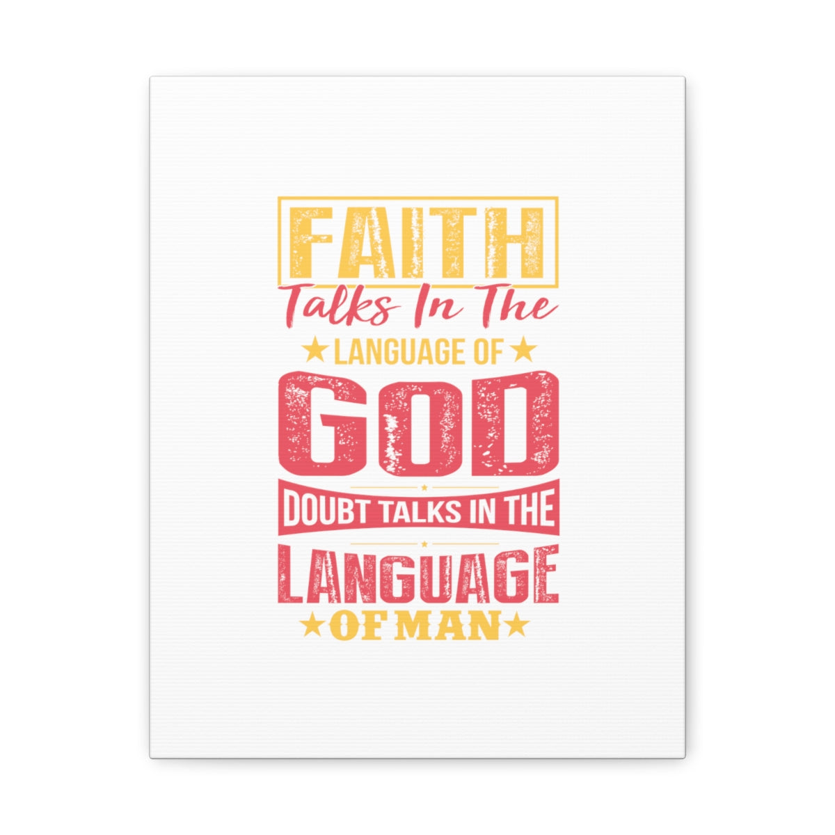 In The Language Of God Isaiah 50:4 Christian Wall Art Bible Verse Print Ready to Hang Unframed-Express Your Love Gifts