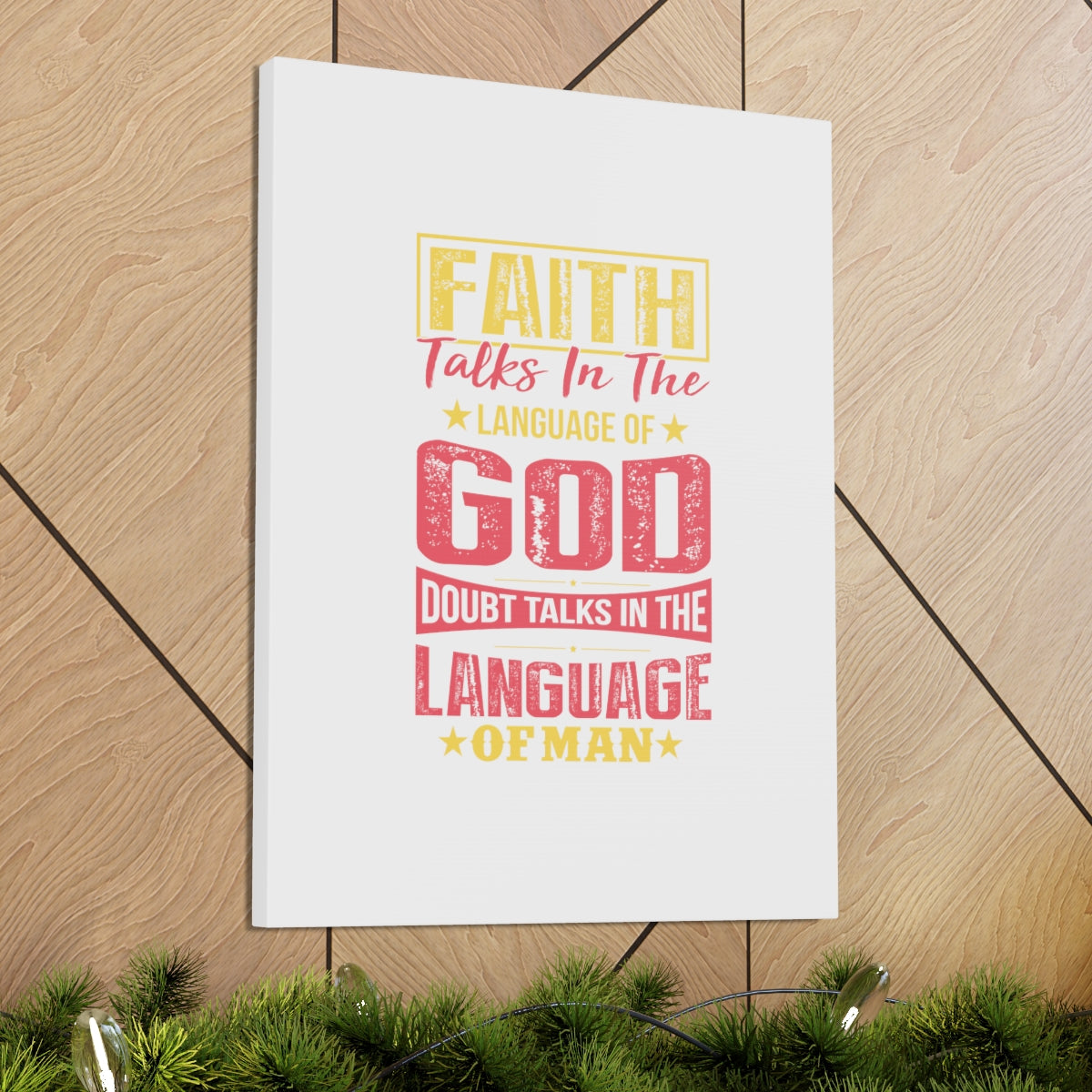 In The Language Of God Isaiah 50:4 Christian Wall Art Bible Verse Print Ready to Hang Unframed-Express Your Love Gifts