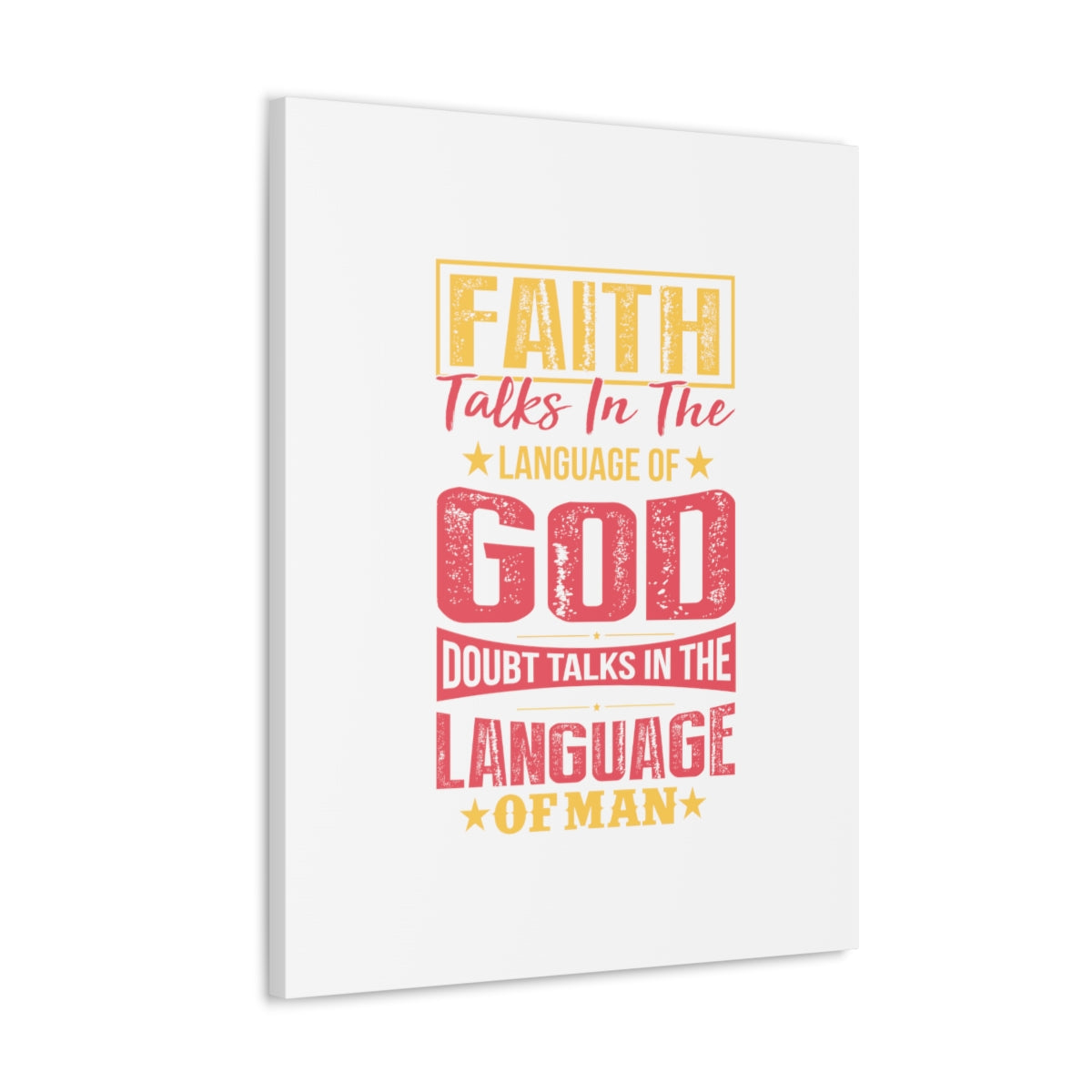 In The Language Of God Isaiah 50:4 Christian Wall Art Bible Verse Print Ready to Hang Unframed-Express Your Love Gifts