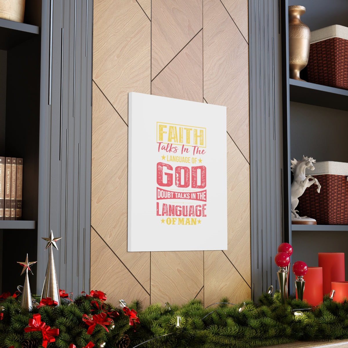 In The Language Of God Isaiah 50:4 Christian Wall Art Bible Verse Print Ready to Hang Unframed-Express Your Love Gifts