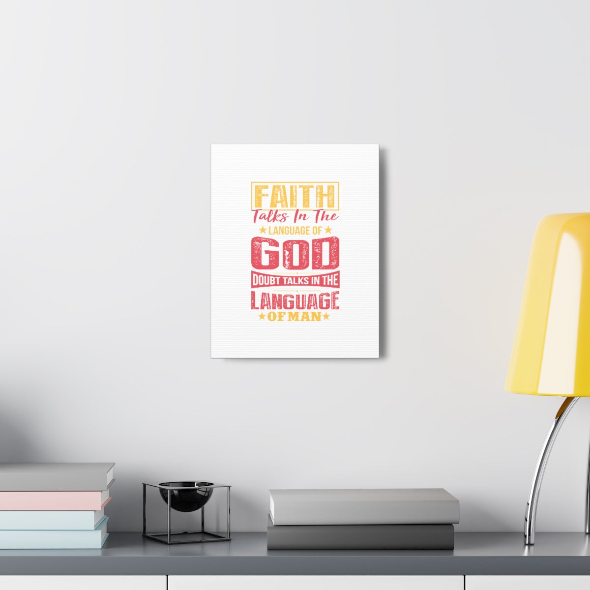 In The Language Of God Isaiah 50:4 Christian Wall Art Bible Verse Print Ready to Hang Unframed-Express Your Love Gifts