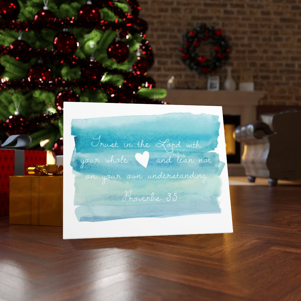 In The Lord Proverbs 3:5 Bible Verse Canvas Christian Wall Art Ready to Hang Unframed-Express Your Love Gifts