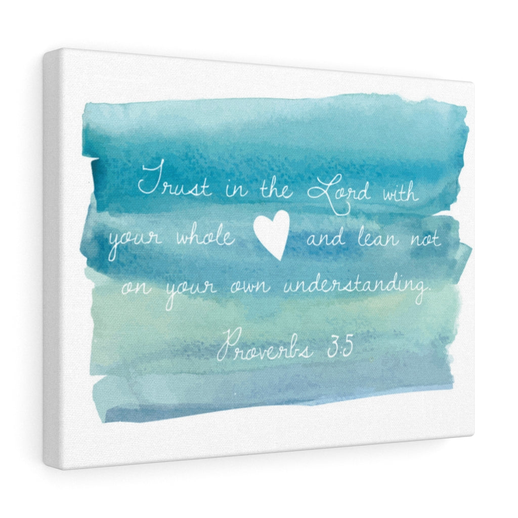 In The Lord Proverbs 3:5 Bible Verse Canvas Christian Wall Art Ready to Hang Unframed-Express Your Love Gifts