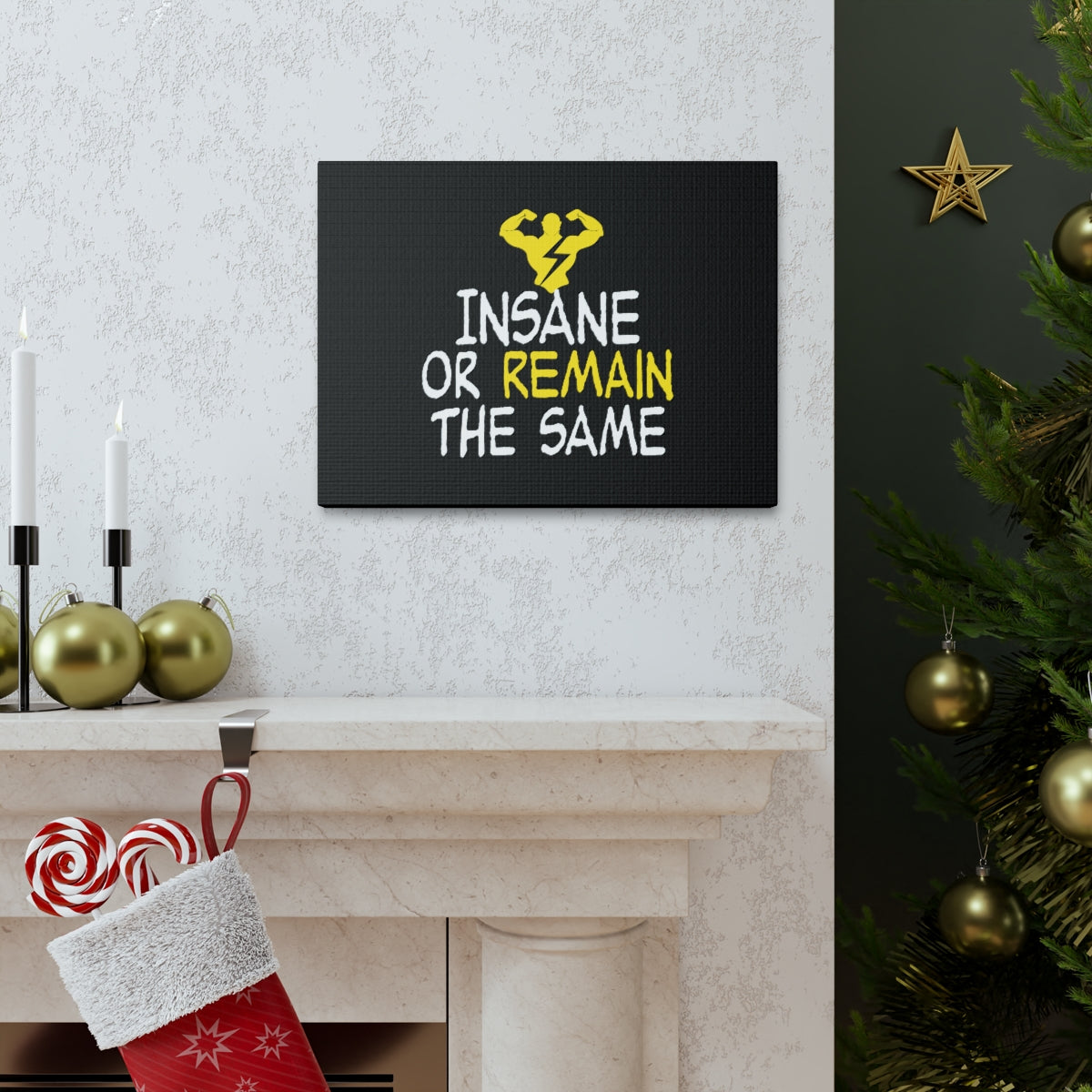 Insane Or Remain The Same Hebrews 13:8 Christian Wall Art Bible Verse Print Ready to Hang Unframed-Express Your Love Gifts