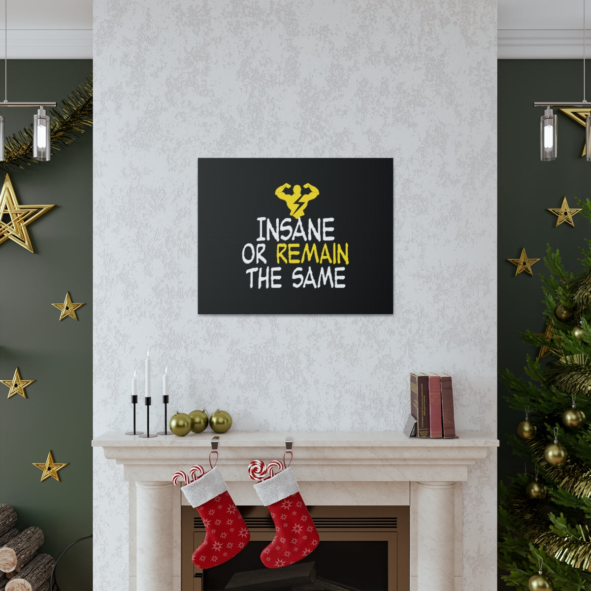 Insane Or Remain The Same Hebrews 13:8 Christian Wall Art Bible Verse Print Ready to Hang Unframed-Express Your Love Gifts
