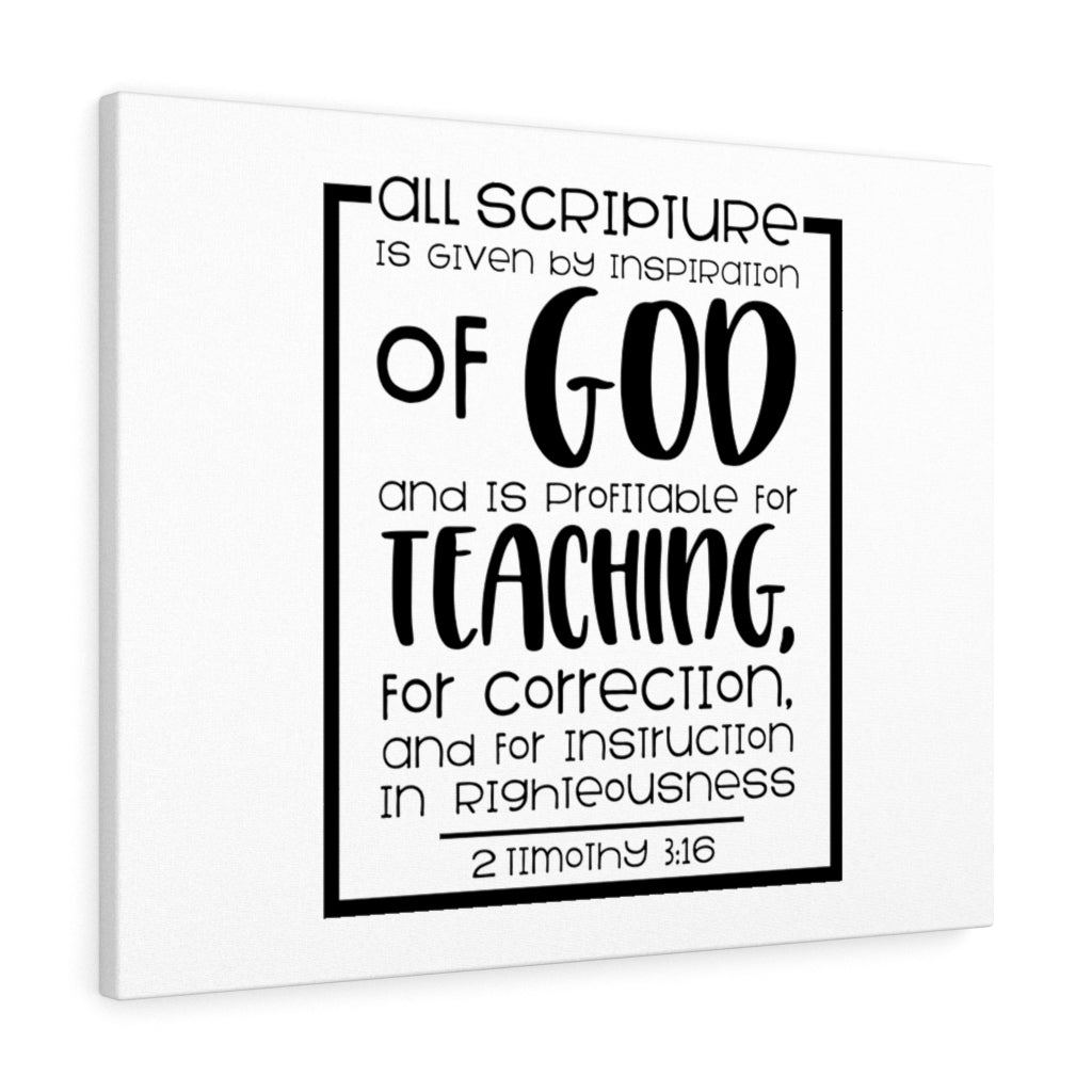 Instruction In Righteousness 2 Timothy 3:16 Bible Verse Canvas Christian Wall Art Ready to Hang Unframed-Express Your Love Gifts