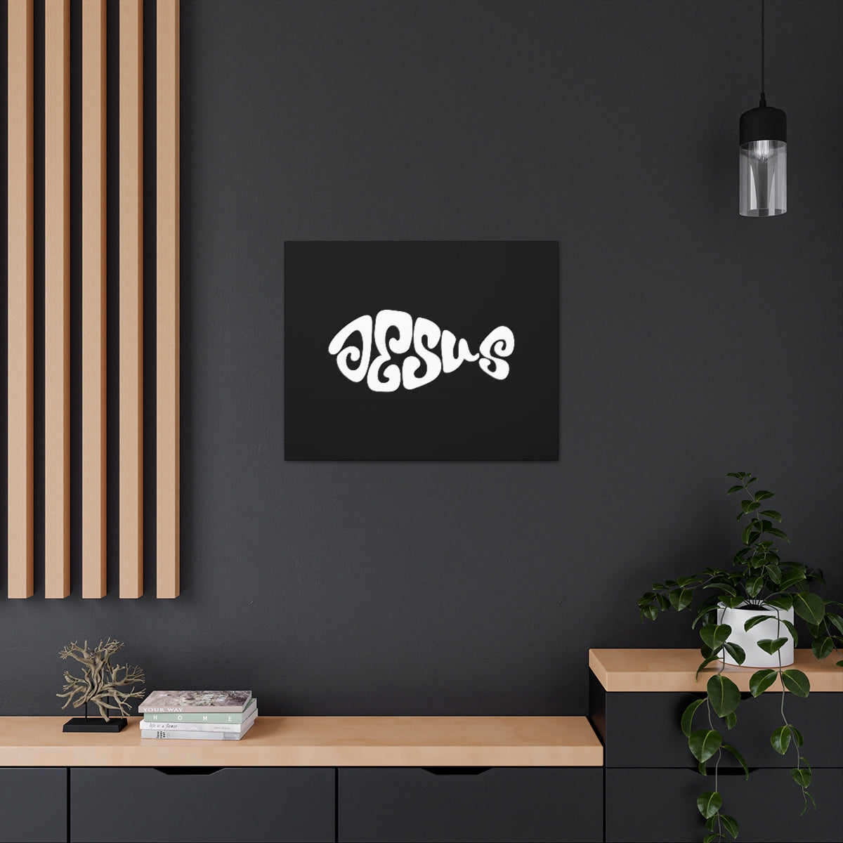 Jesus Fish Luke 5:9 Christian Wall Art Bible Verse Print Ready to Hang Unframed-Express Your Love Gifts