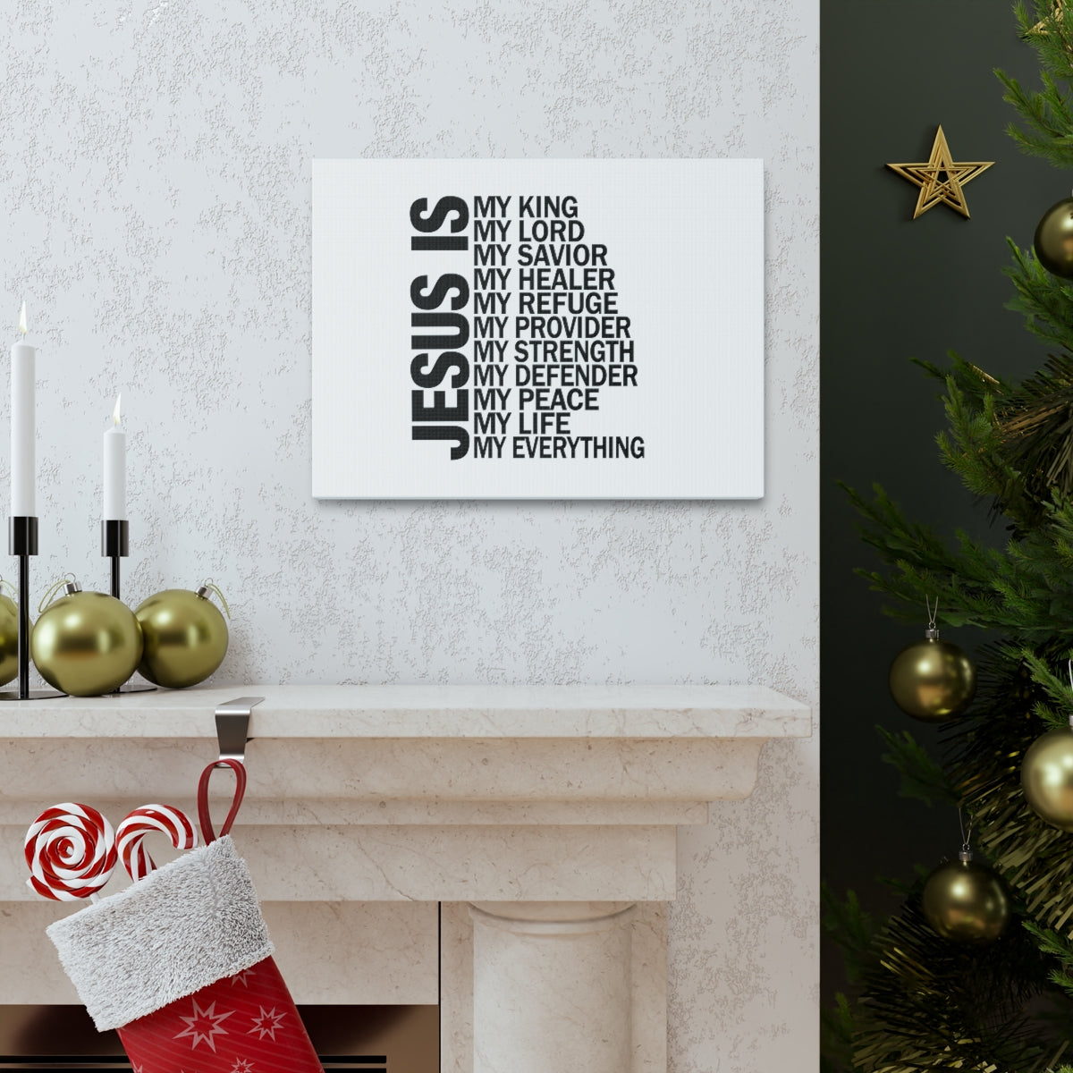 Jesus Is My Everything Ephesians 4:6 Christian Wall Art Bible Verse Print Ready to Hang Unframed-Express Your Love Gifts