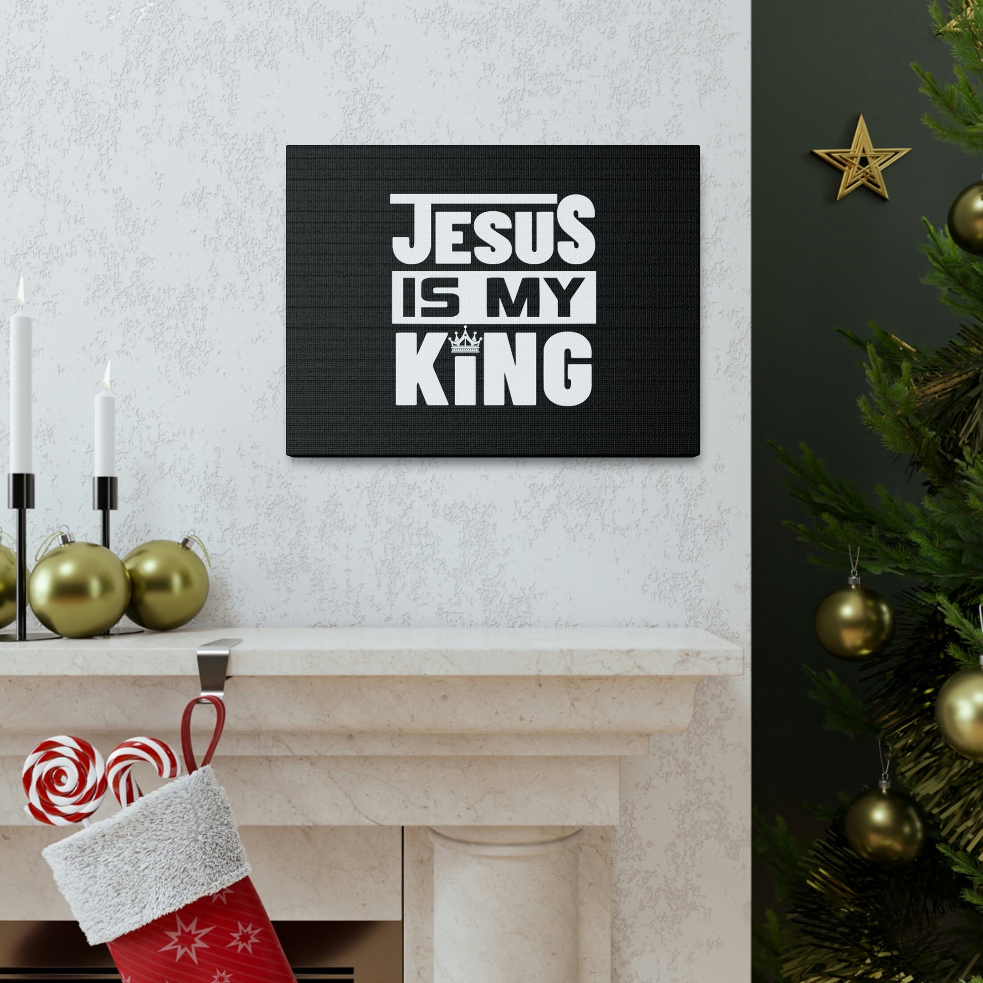 Jesus Is My King Revelation 1:5 Crown Christian Wall Art Bible Verse Print Ready to Hang Unframed-Express Your Love Gifts