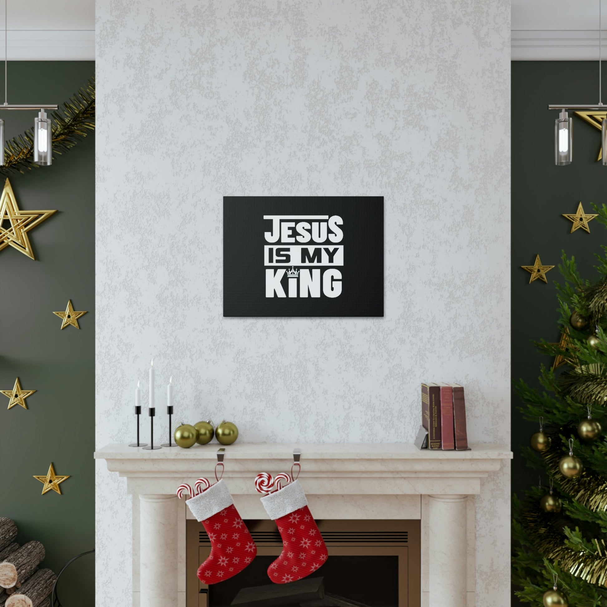 Jesus Is My King Revelation 1:5 Crown Christian Wall Art Bible Verse Print Ready to Hang Unframed-Express Your Love Gifts