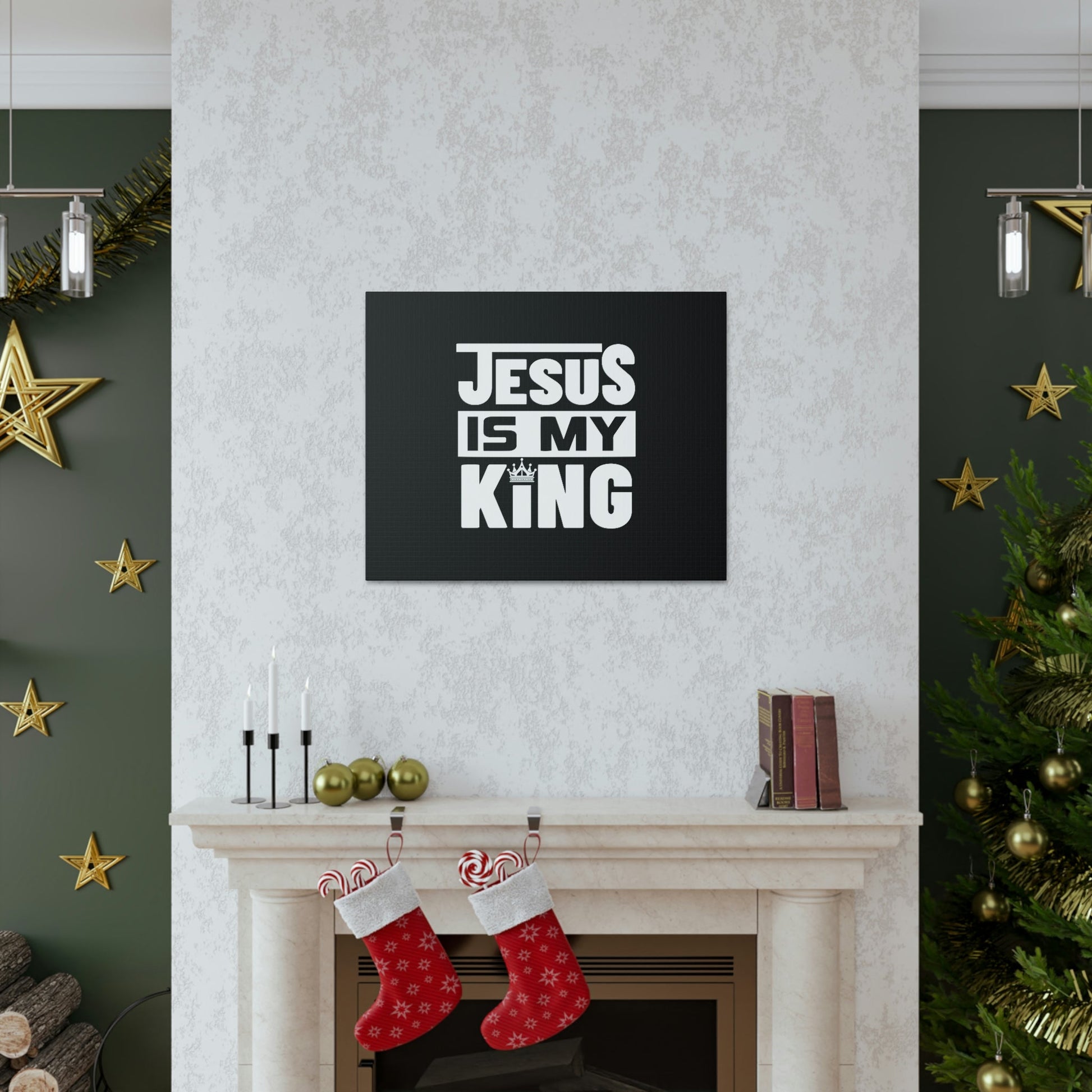 Jesus Is My King Revelation 1:5 Crown Christian Wall Art Bible Verse Print Ready to Hang Unframed-Express Your Love Gifts