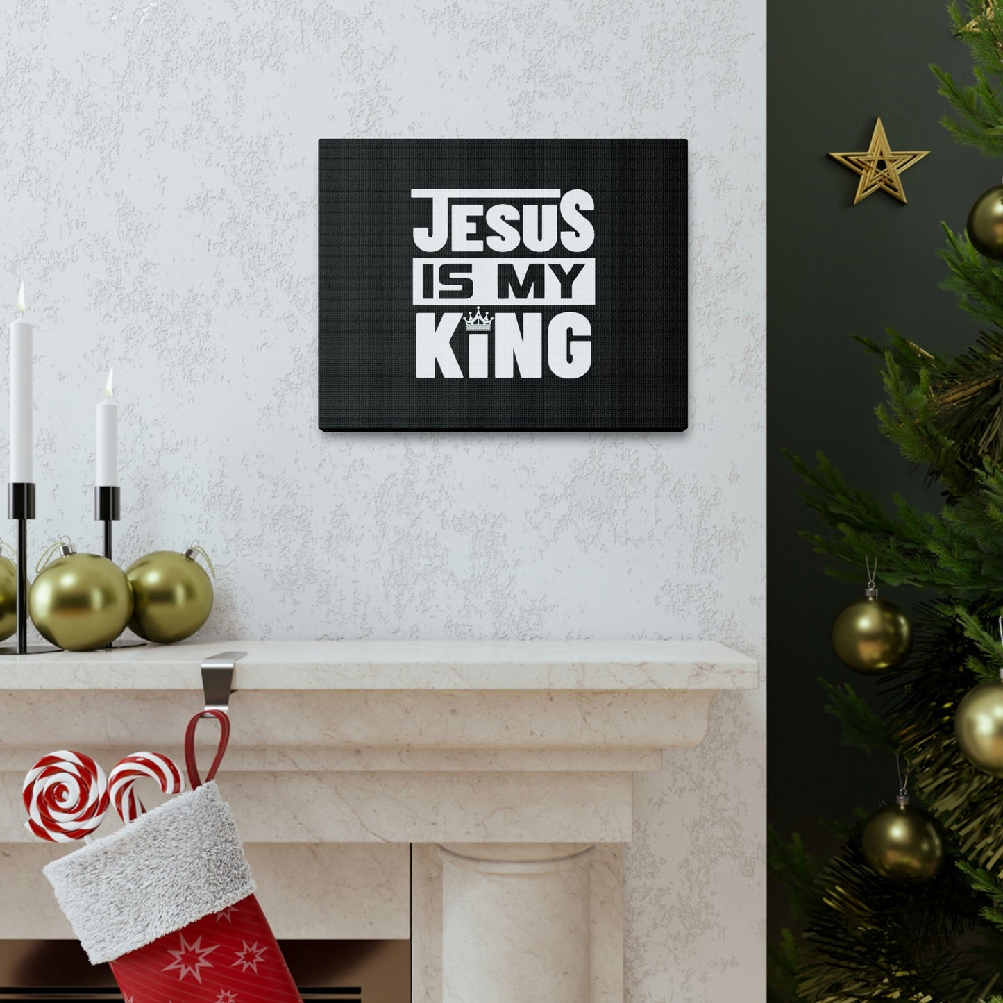 Jesus Is My King Revelation 1:5 Crown Christian Wall Art Bible Verse Print Ready to Hang Unframed-Express Your Love Gifts