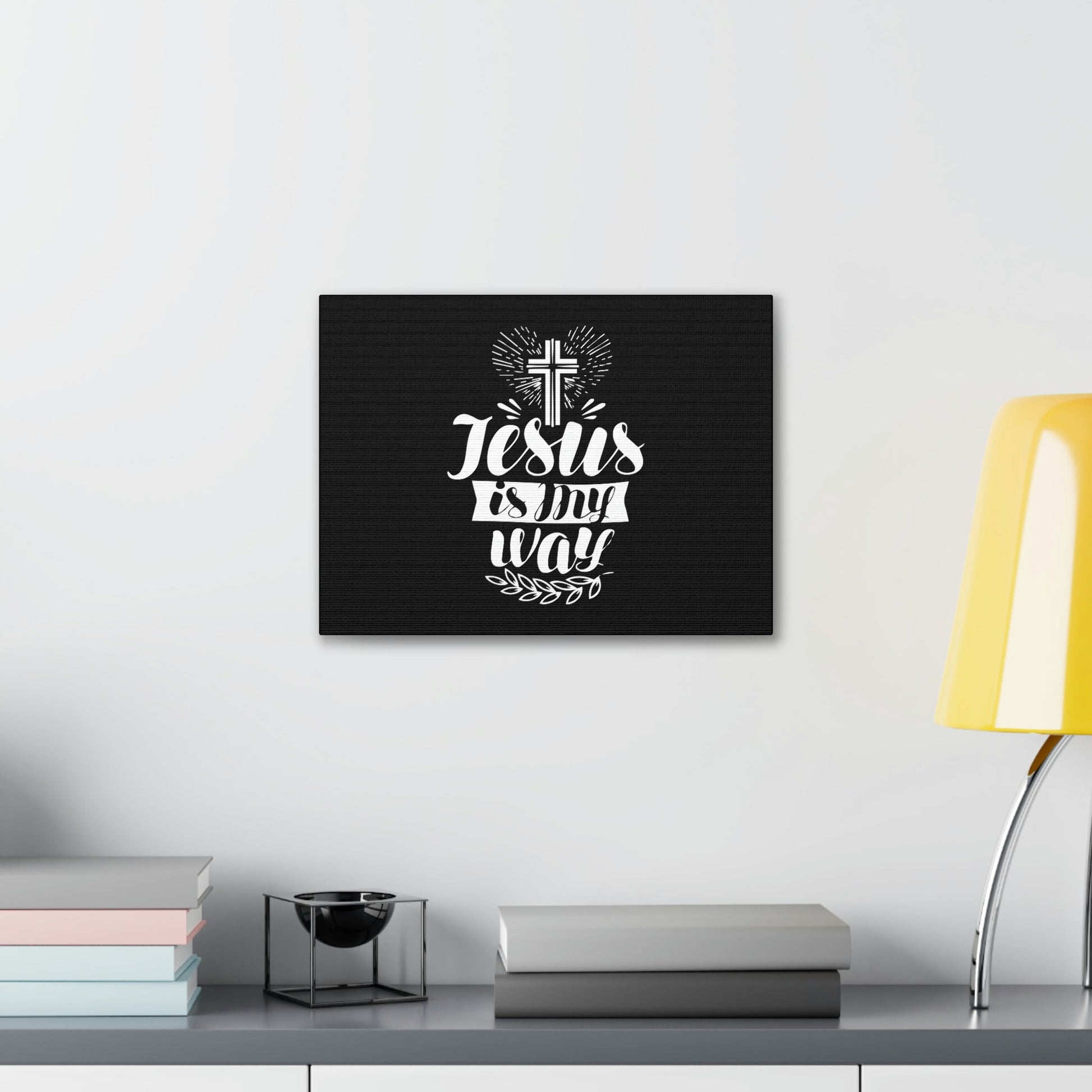 Jesus Is My Way John 14:6 Cross Christian Wall Art Bible Verse Print Ready to Hang Unframed-Express Your Love Gifts