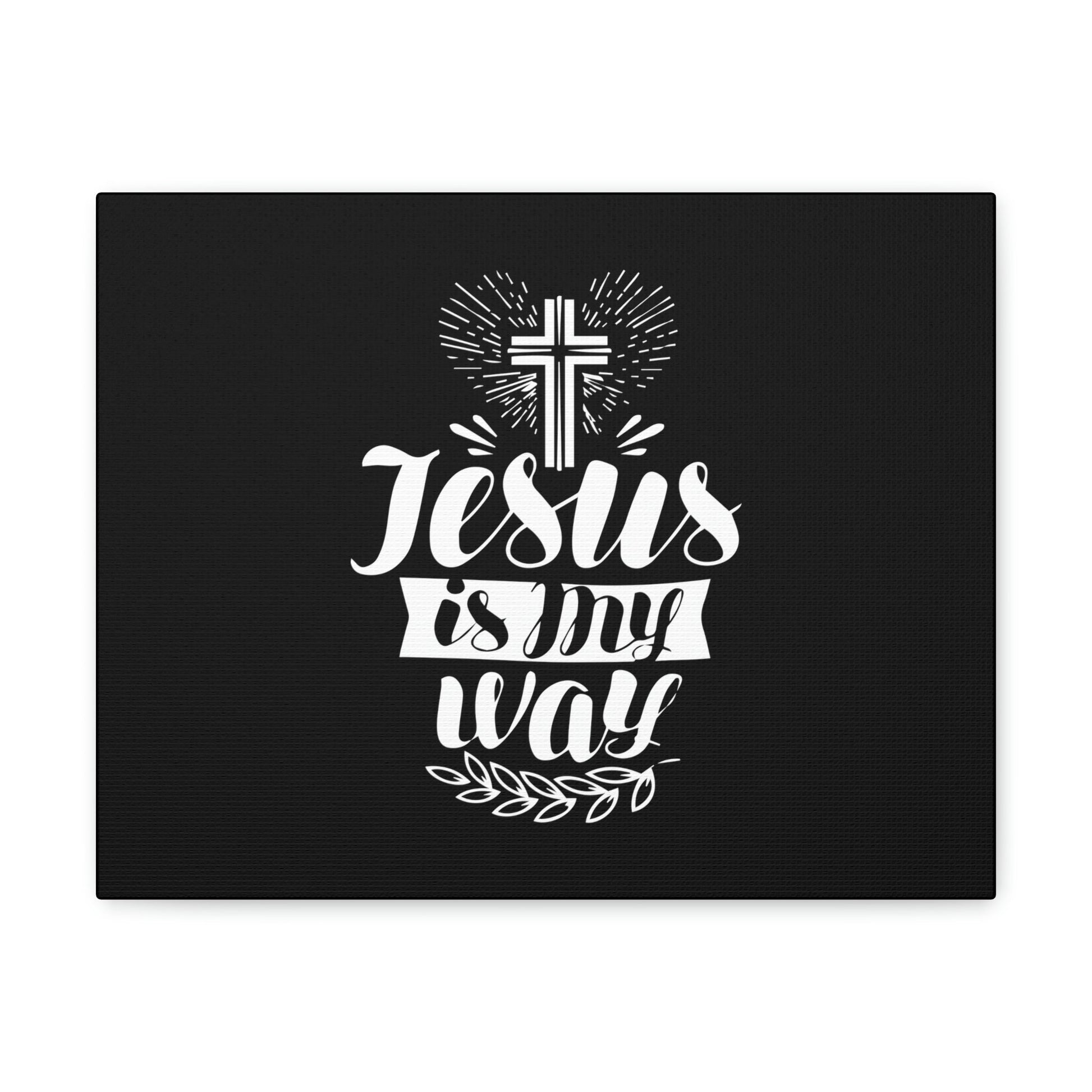 Jesus Is My Way John 14:6 Cross Christian Wall Art Bible Verse Print Ready to Hang Unframed-Express Your Love Gifts