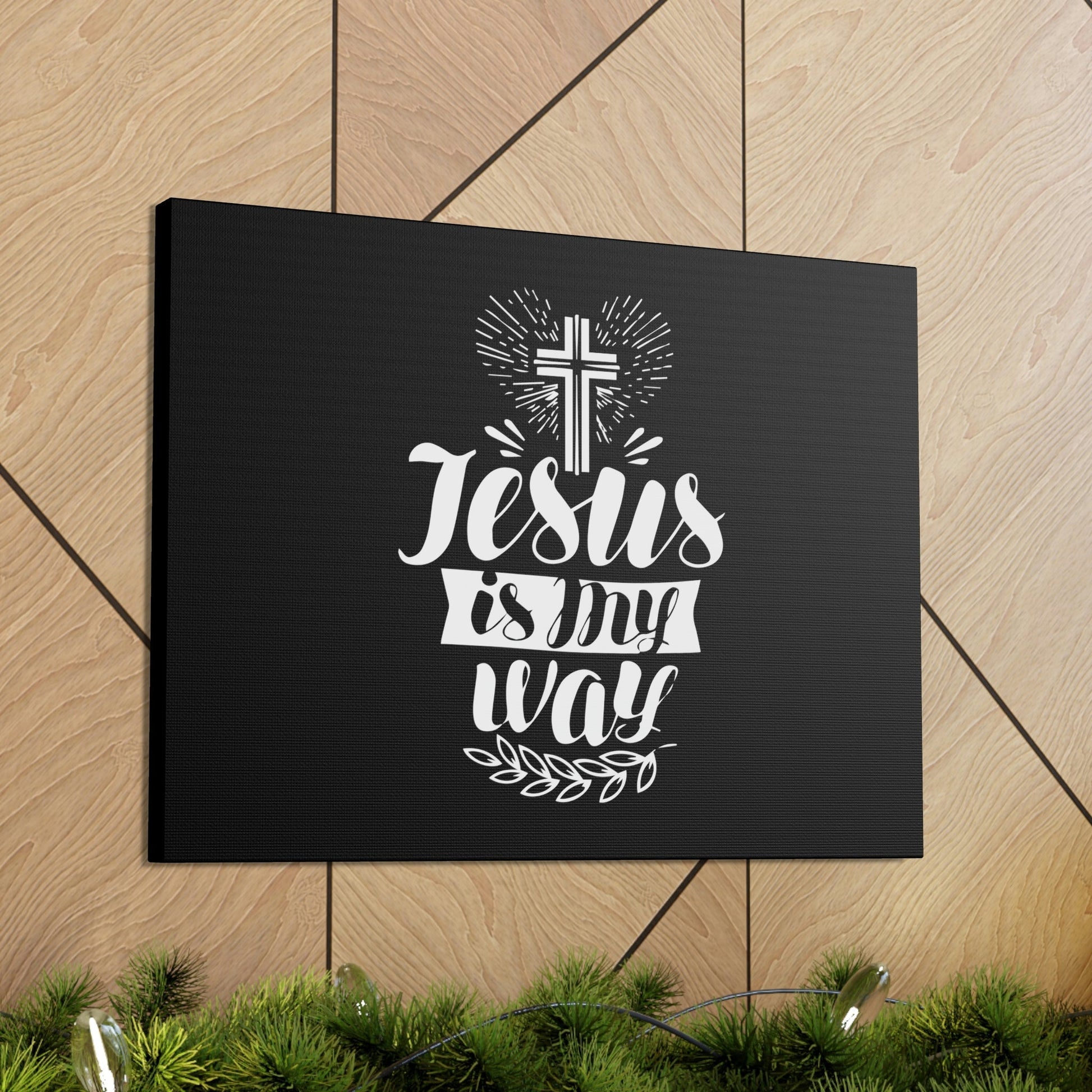 Jesus Is My Way John 14:6 Cross Christian Wall Art Bible Verse Print Ready to Hang Unframed-Express Your Love Gifts