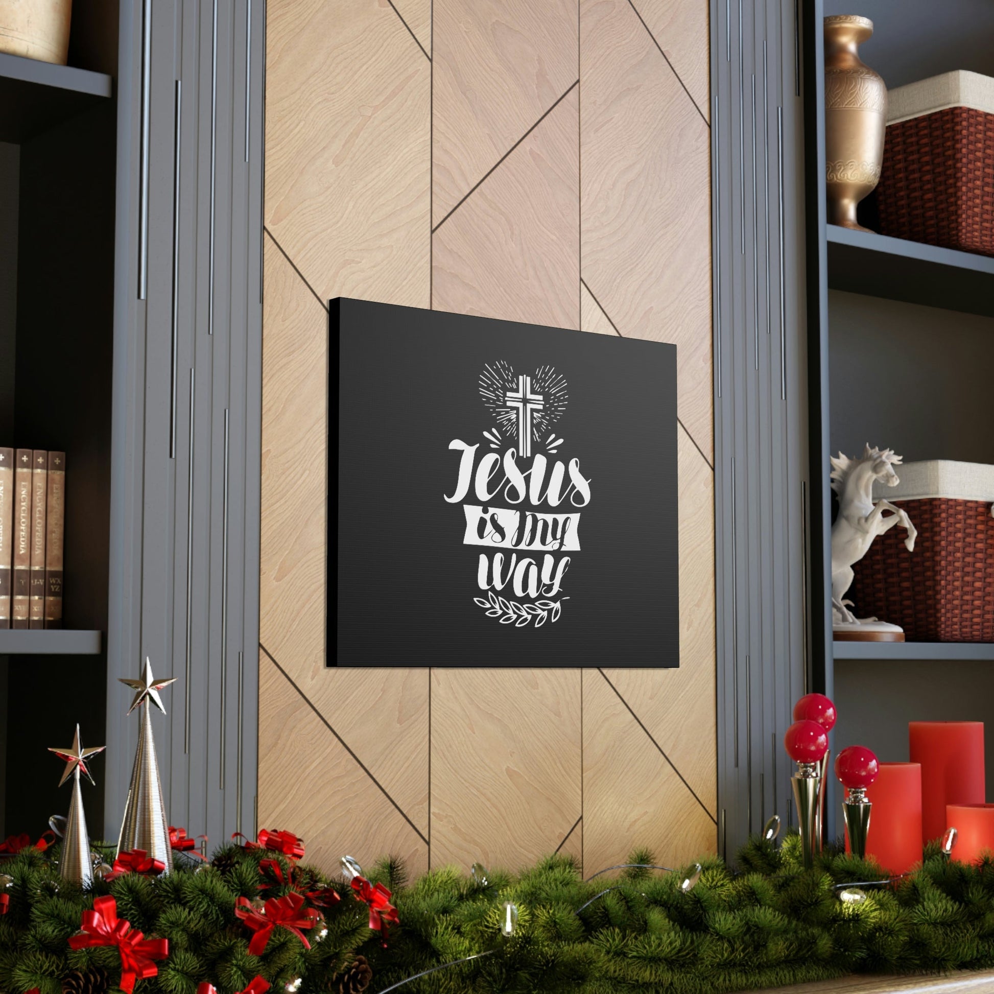 Jesus Is My Way John 14:6 Cross Christian Wall Art Bible Verse Print Ready to Hang Unframed-Express Your Love Gifts