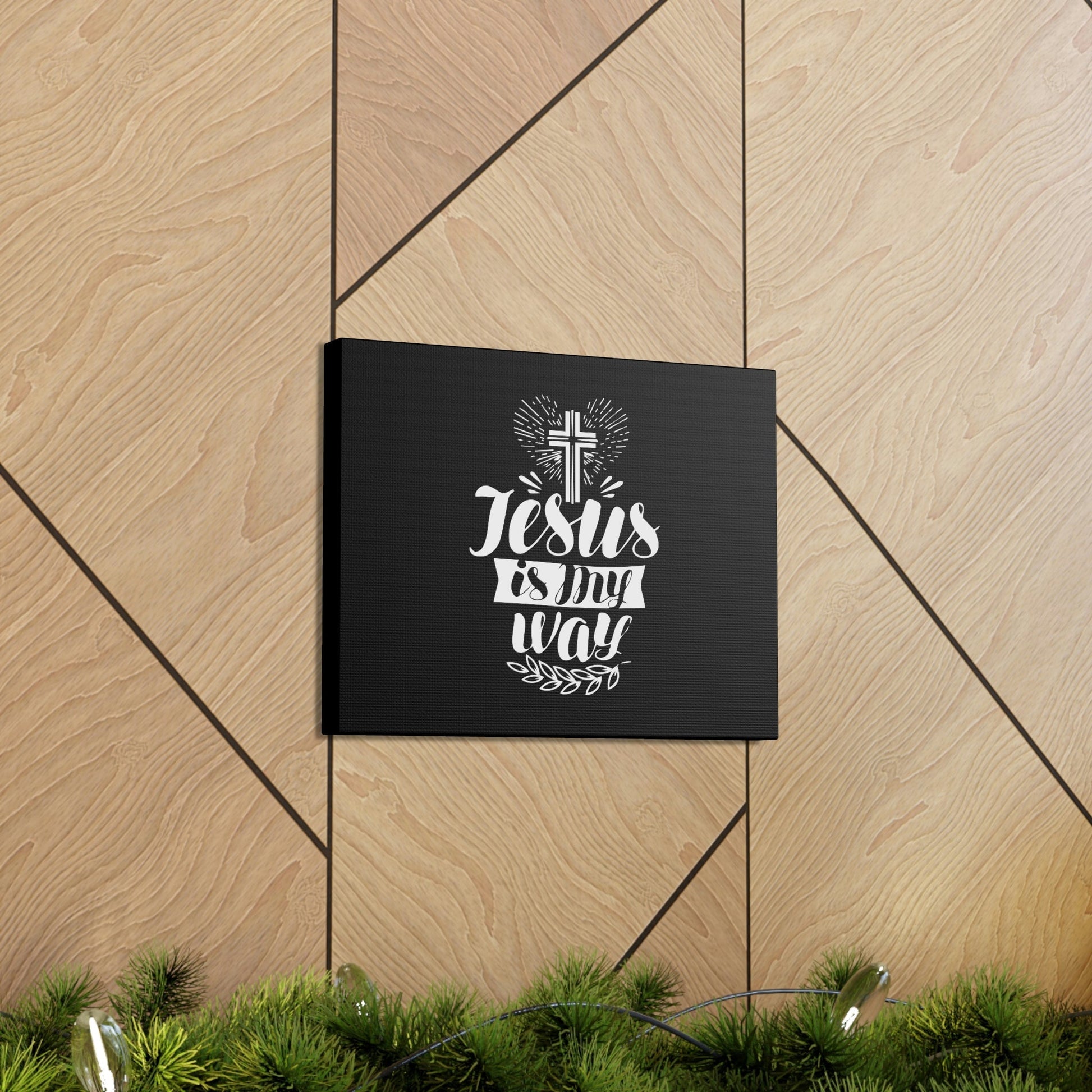 Jesus Is My Way John 14:6 Cross Christian Wall Art Bible Verse Print Ready to Hang Unframed-Express Your Love Gifts