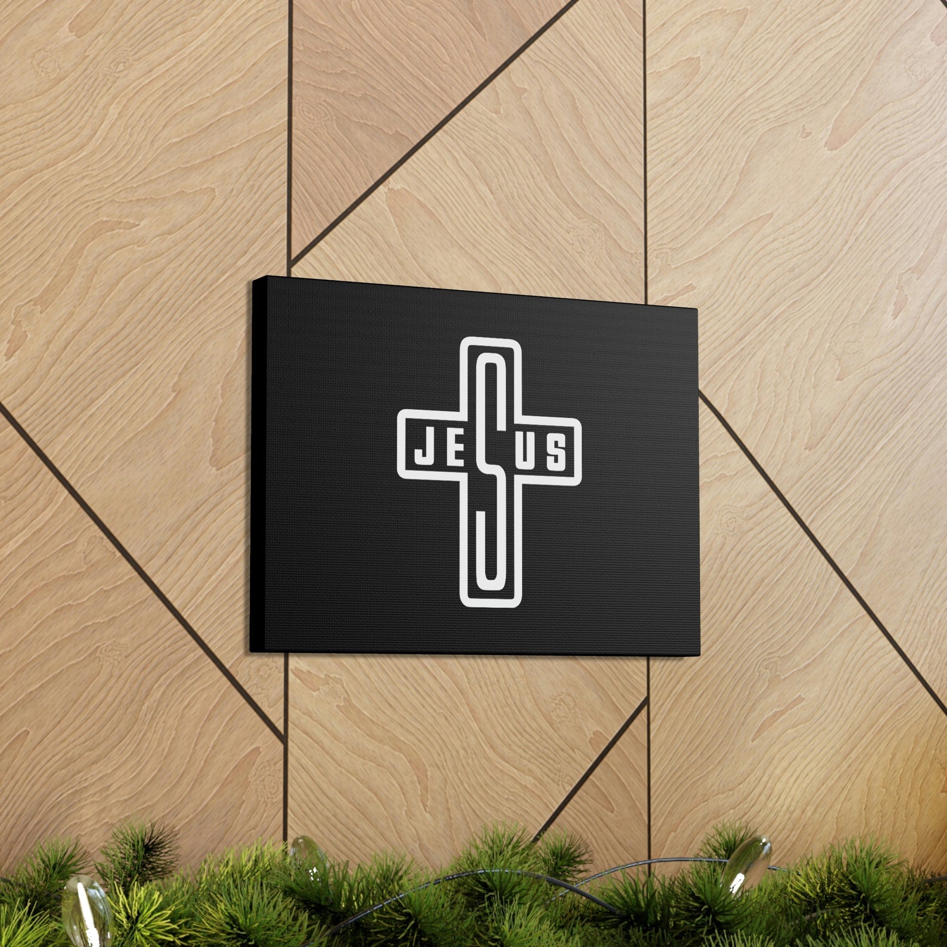 Jesus John 1:14 White Cross Christian Wall Art Bible Verse Print Ready to Hang Unframed-Express Your Love Gifts