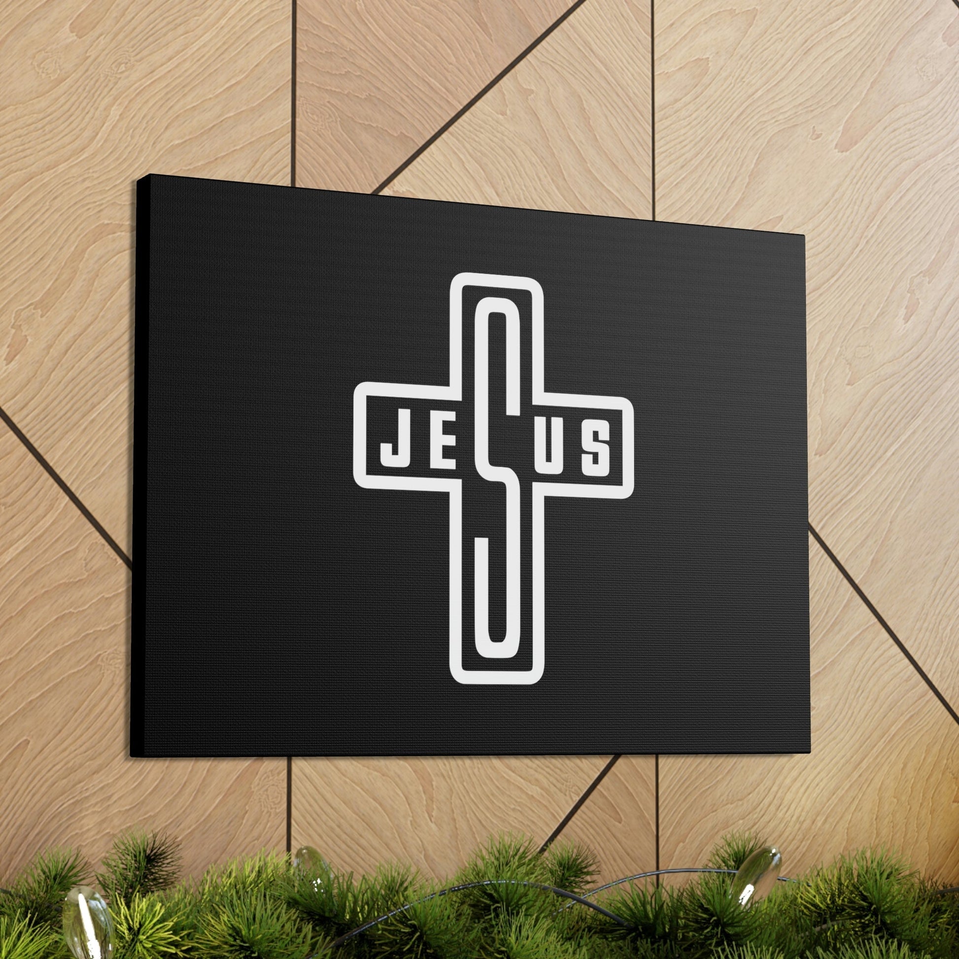 Jesus John 1:14 White Cross Christian Wall Art Bible Verse Print Ready to Hang Unframed-Express Your Love Gifts